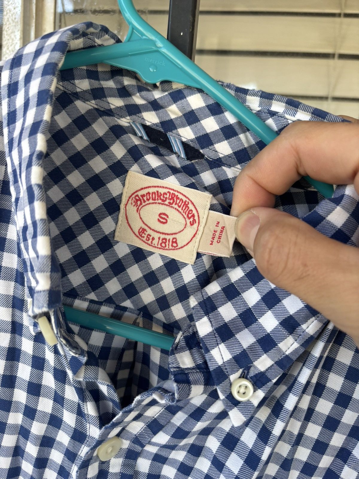 Brooks Brothers Brooks brothers slim fit button down blue check shirt small Size US S / EU 44-46 / 1 - 2 Thumbnail