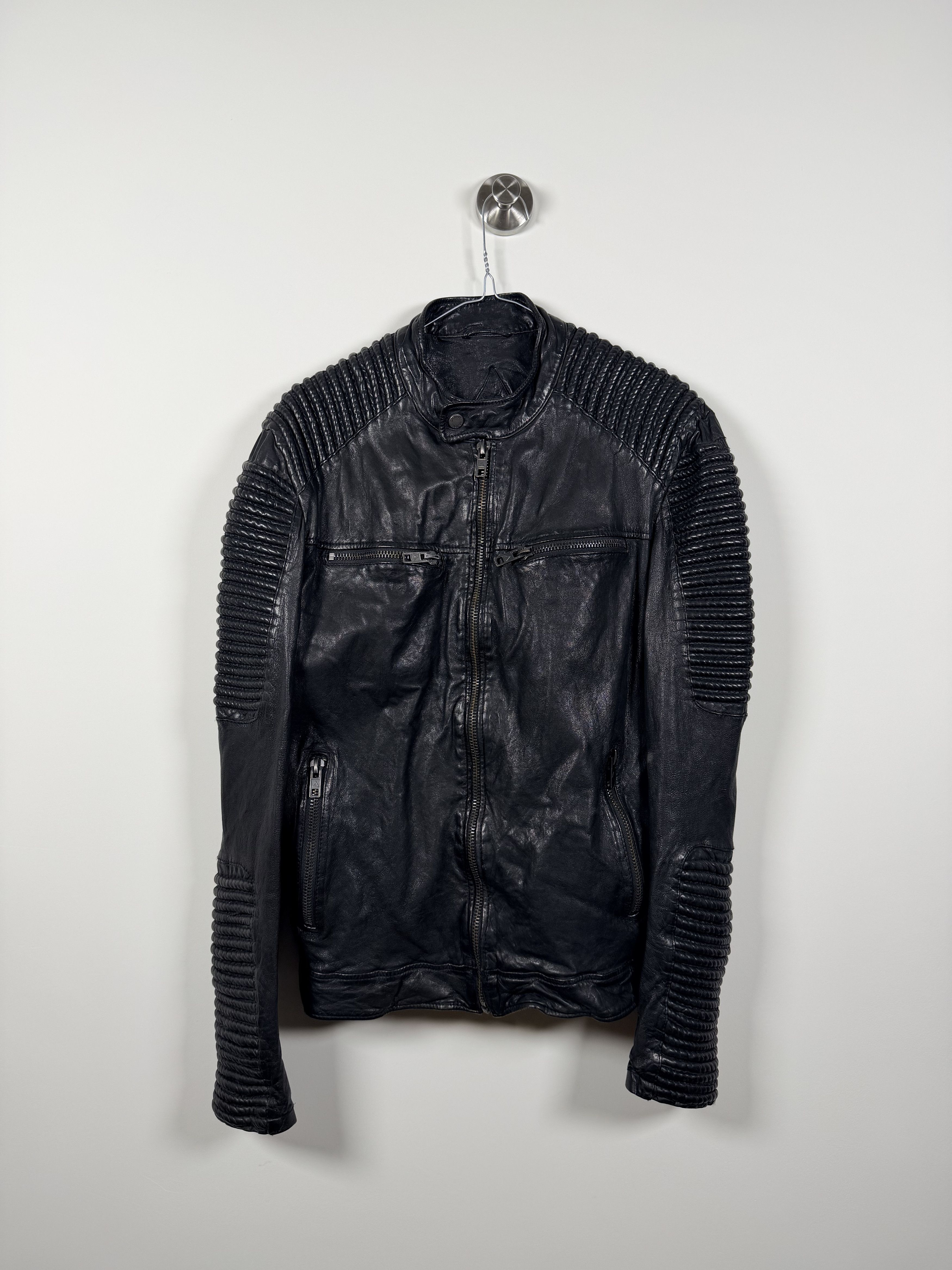 BE EDGY Be Edgy Black Leather Biker Jacket M-L Size US M / EU 48-50 / 2 - 1 Thumbnail