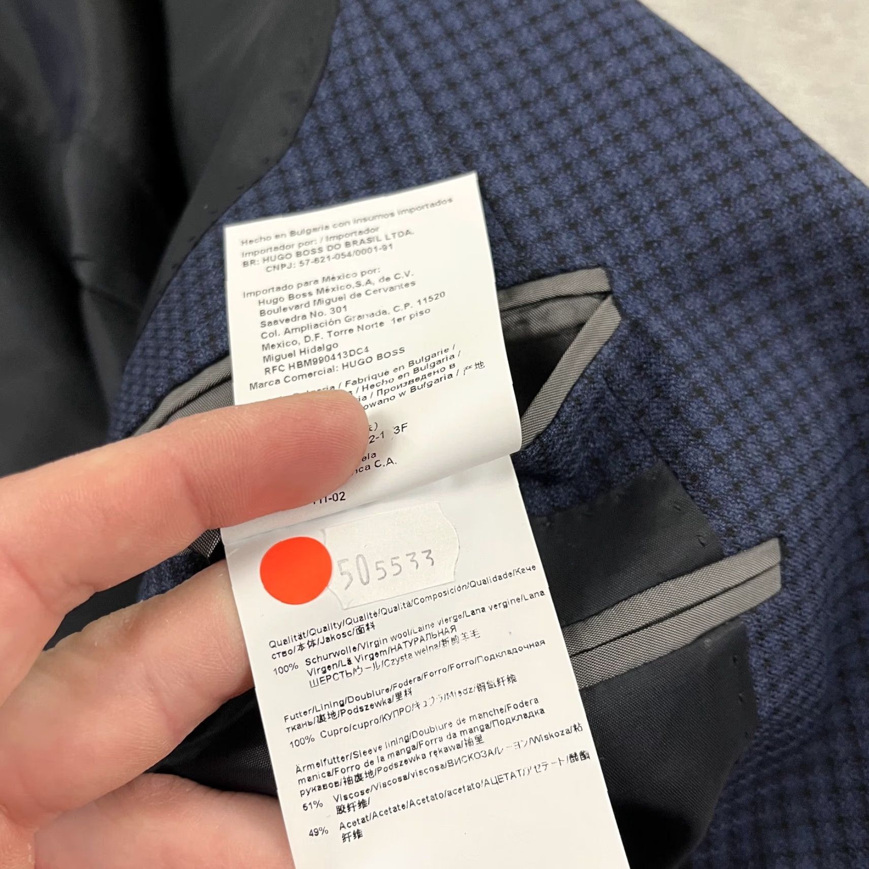 Hugo Boss HUGO BOSS Blazer Mens Size 40 Wool Plaid Multicolor Jacket Size 40R - 5 Thumbnail