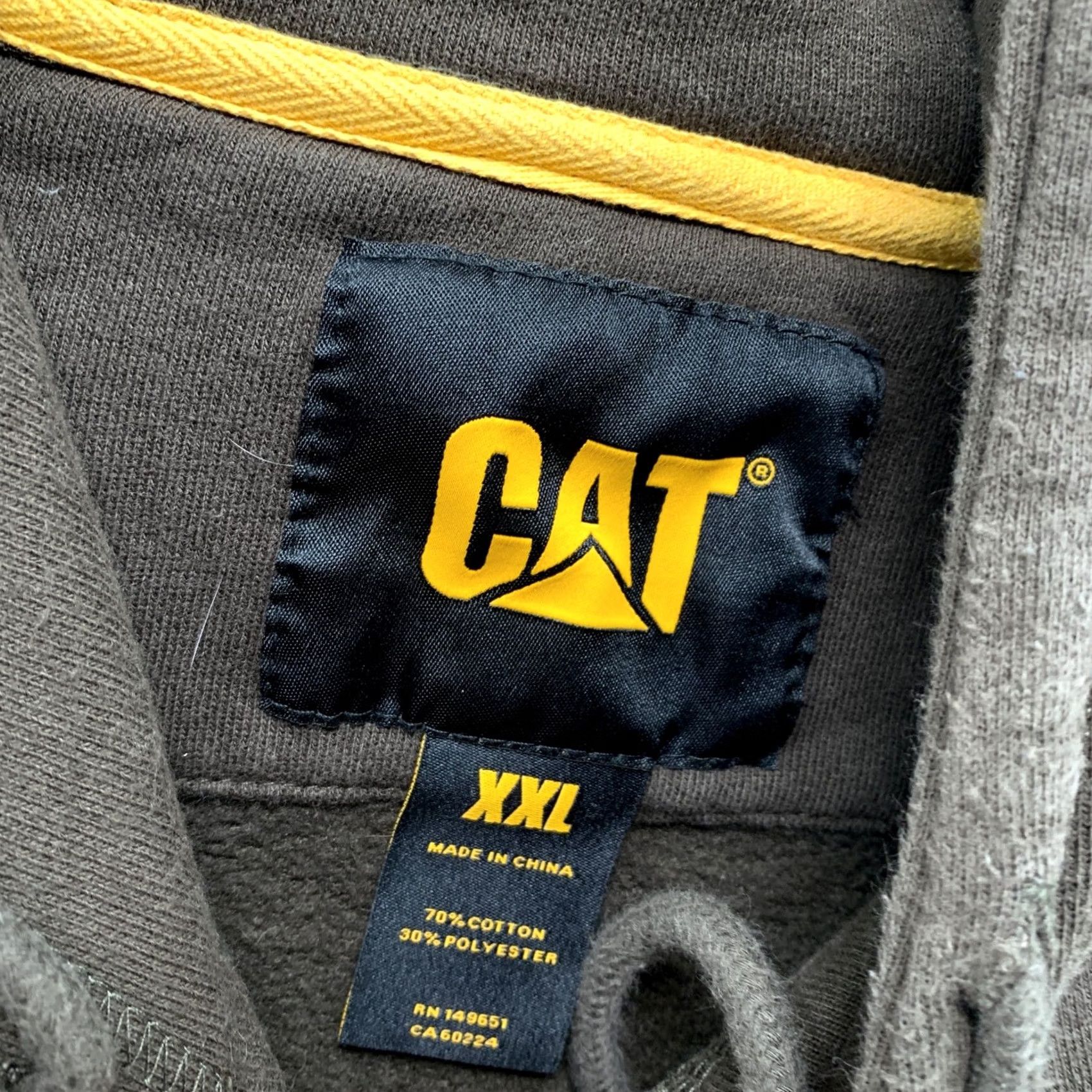 Caterpillar Vintage Caterpillar CAT Hoodie Mens XXL Brown Embroidered Logo Sweatshirt Size US XXL / EU 58 / 5 - 3 Thumbnail