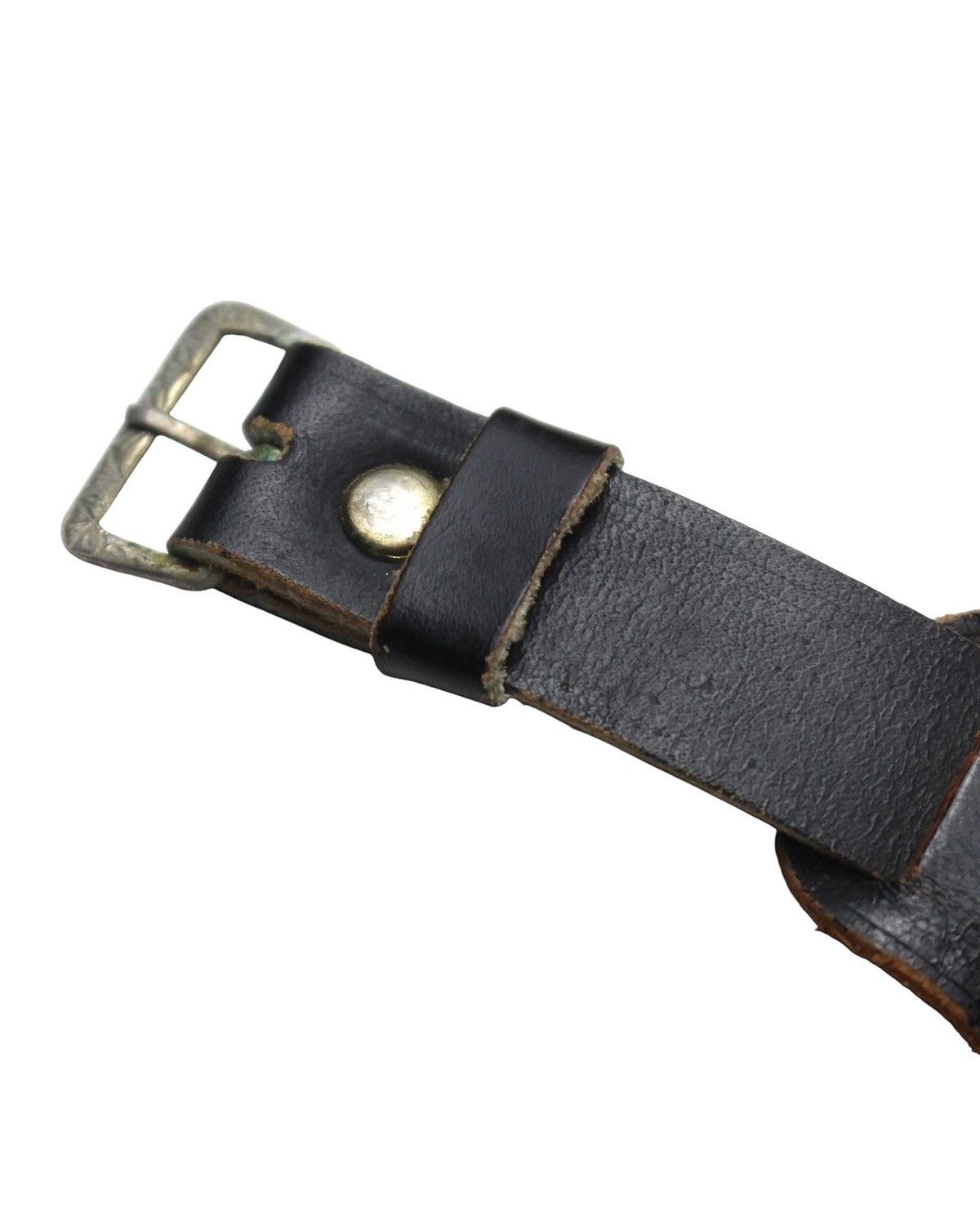 Vintage 1960S MIZUNO BRASS COMPASS ON LEATHER WRISTBAND Size ONE SIZE - 10 Thumbnail