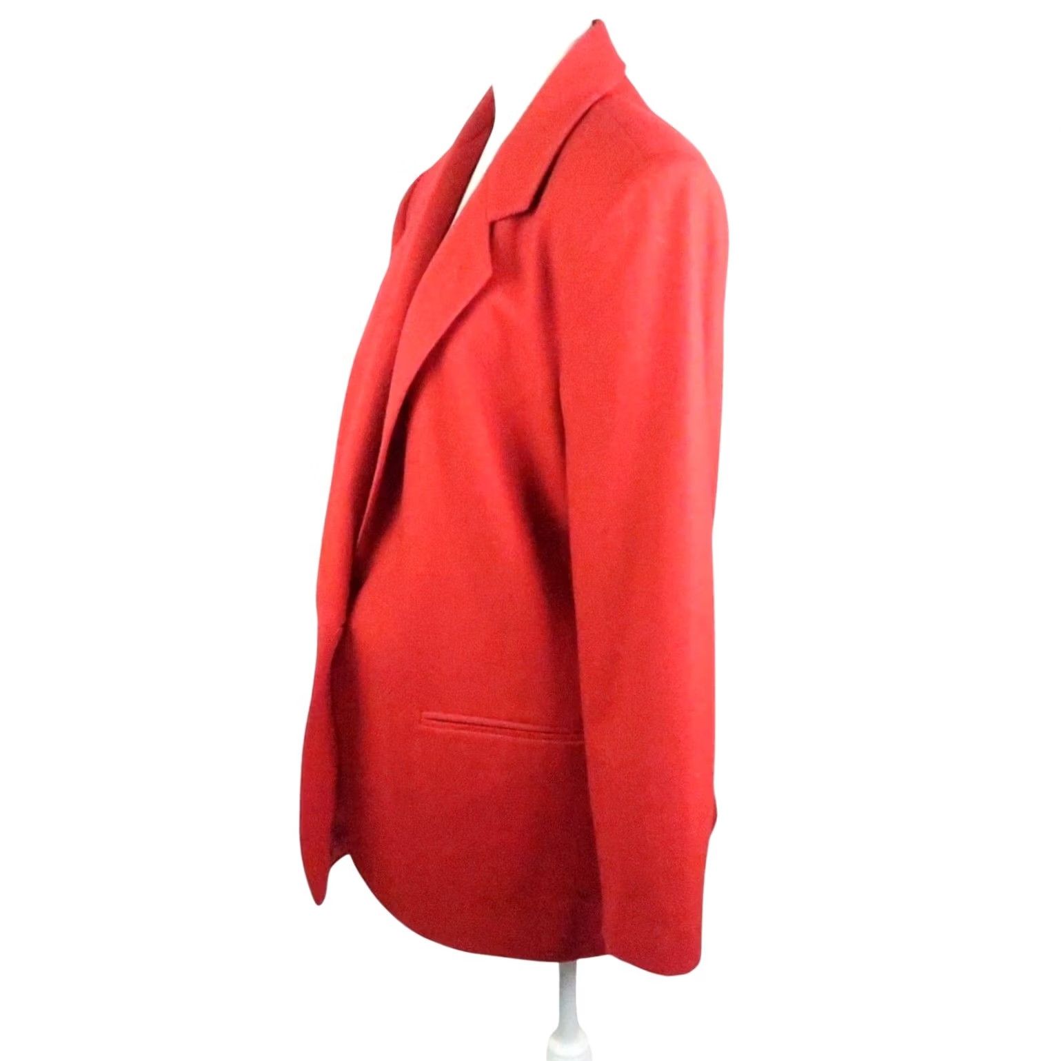 Vintage VINTAGE Sag Harbor Blazer Jacket 12 Red Wool Women 80s Size XL / US 12-14 / IT 48-50 - 3 Thumbnail