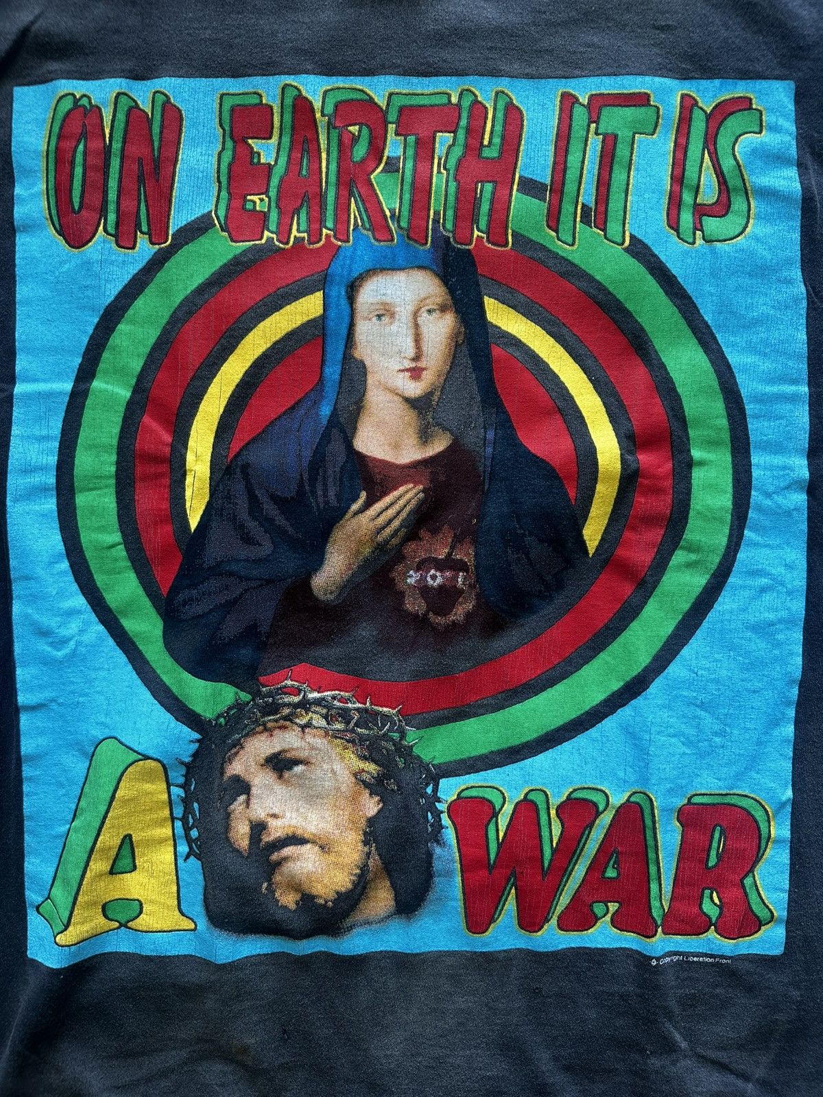 Saint Michael Saint Michael’s ON EARTH IT IS A WAR T Shirt Size US XL / EU 56 / 4 - 2 Thumbnail
