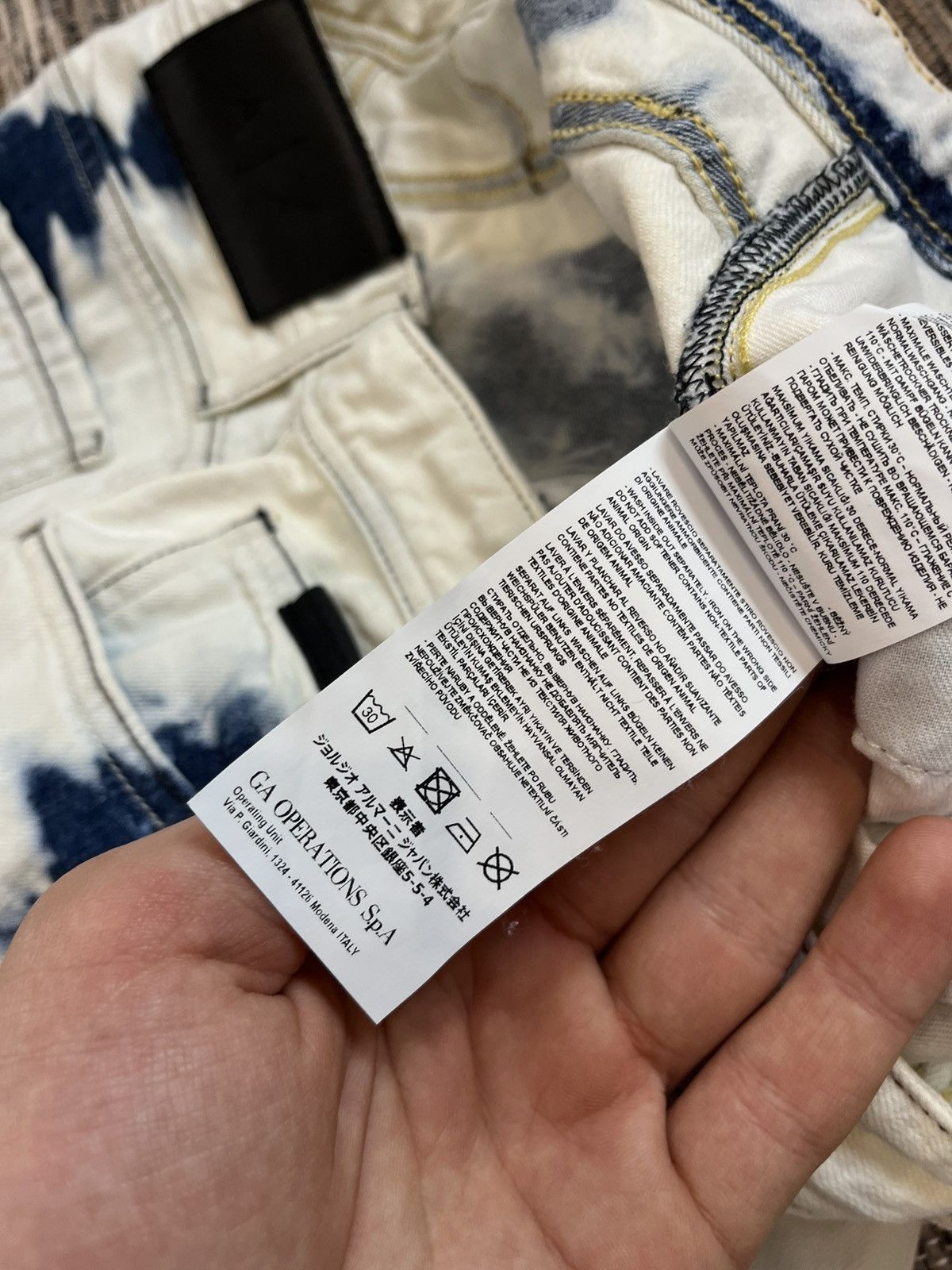 Armani Exchange × Designer Hype Armani Exchange skinny jeans j14 tiy dye style denim Size US 34 / EU 50 - 19 Thumbnail