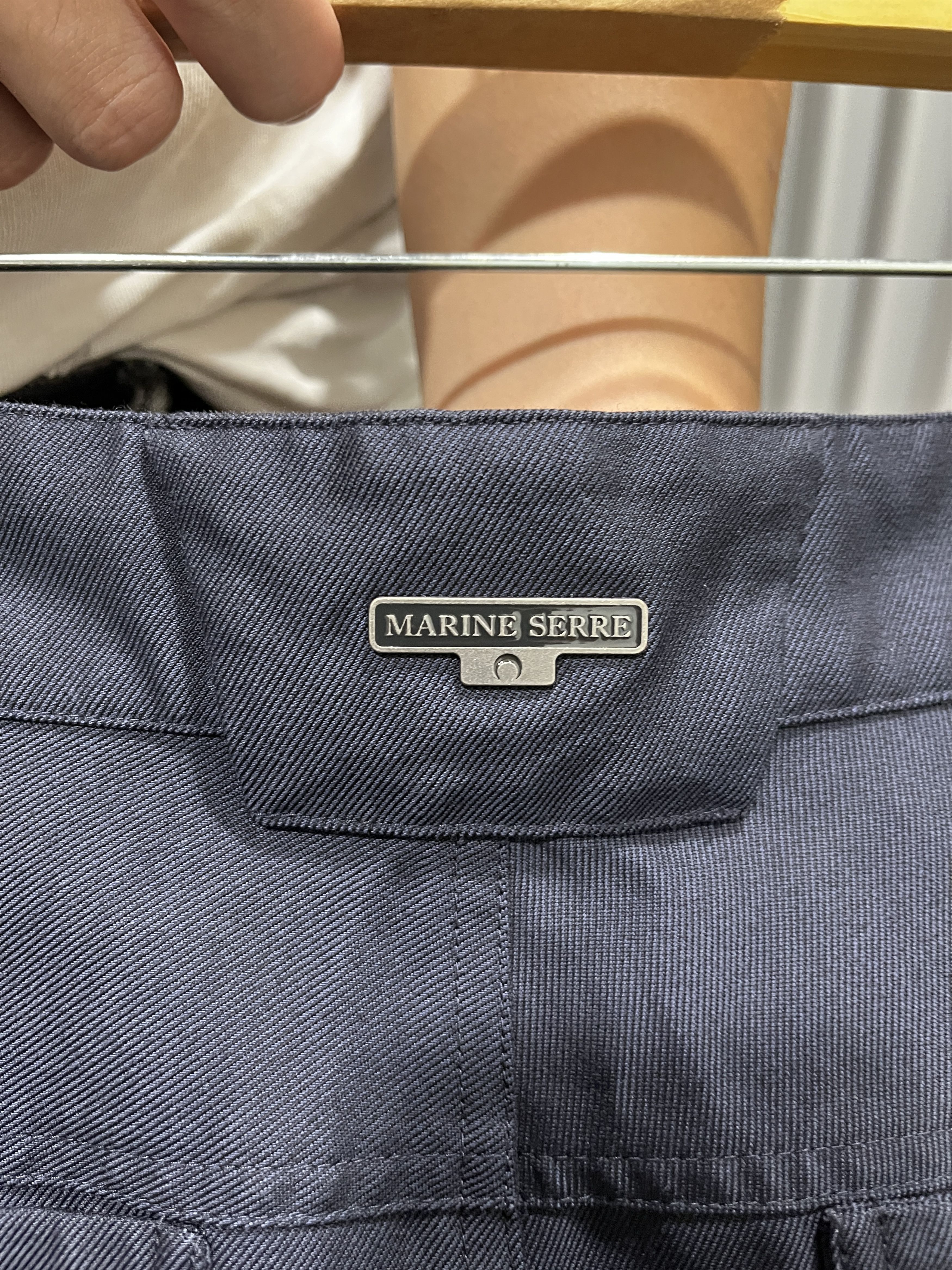 Marine Serre Navy Cotton Trousers Size US 34 / EU 50 - 3 Thumbnail