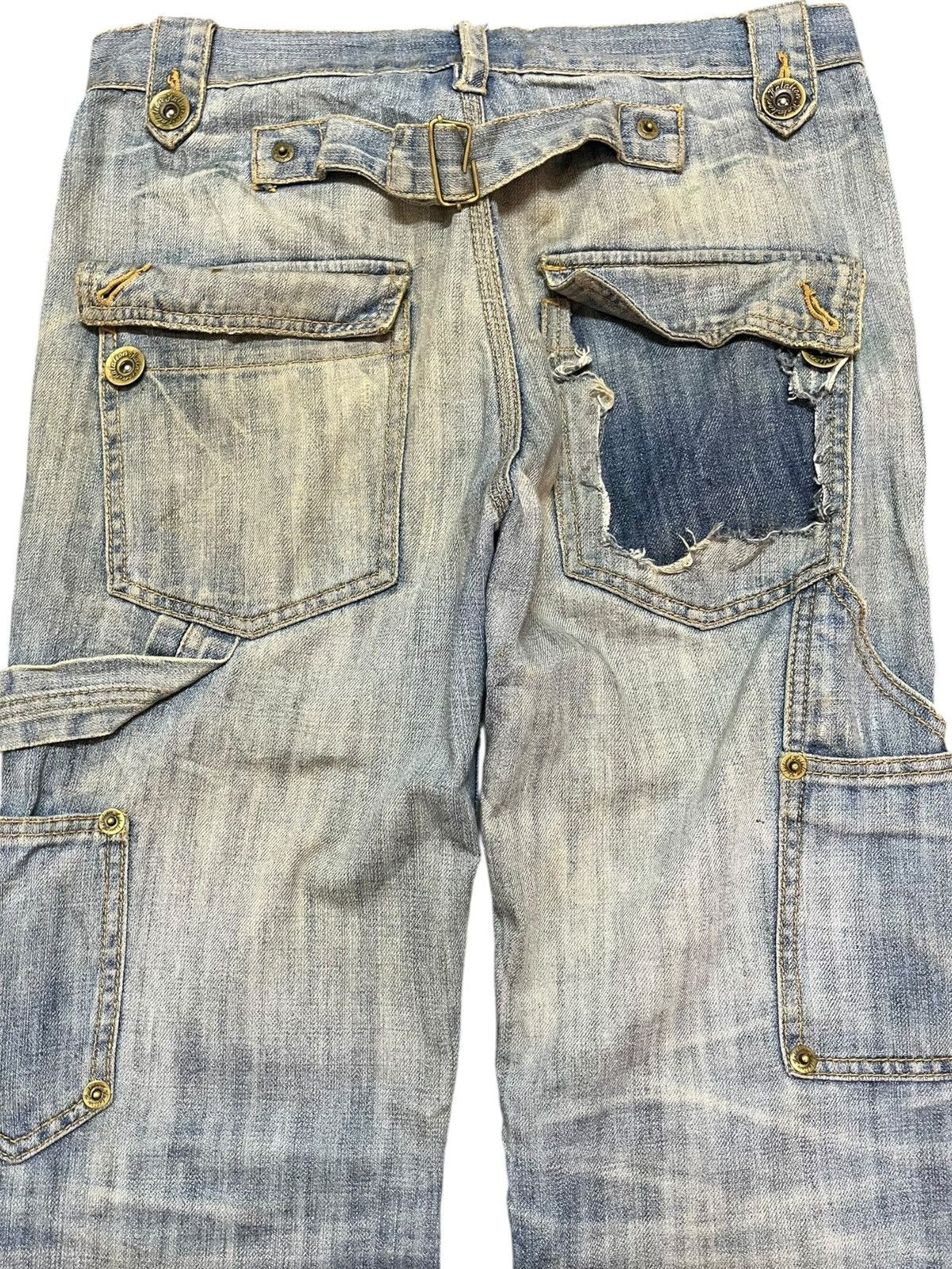 Japanese Brand Vintage Kalalion Mudwash Carpenter Buckle Belt Denim Size US 31 - 6 Thumbnail