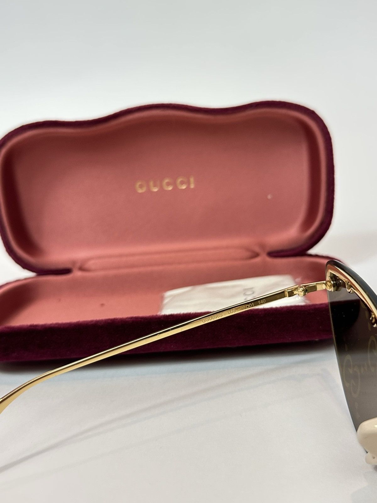 Gucci Gucci Cateye Rimless Sunglasses Size ONE SIZE - 7 Thumbnail