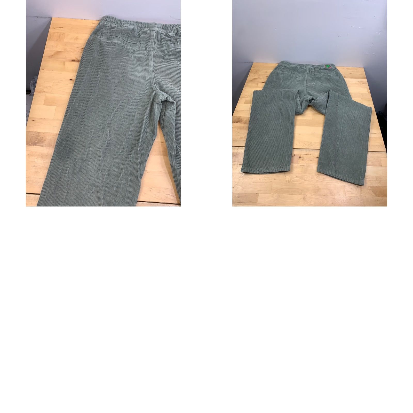 Empyre Empyre Corduroy Pants Womens M Drawstring Casual Relaxed Green 12061 Discoloration Size 32" / US 10 / IT 46 - 9 Thumbnail