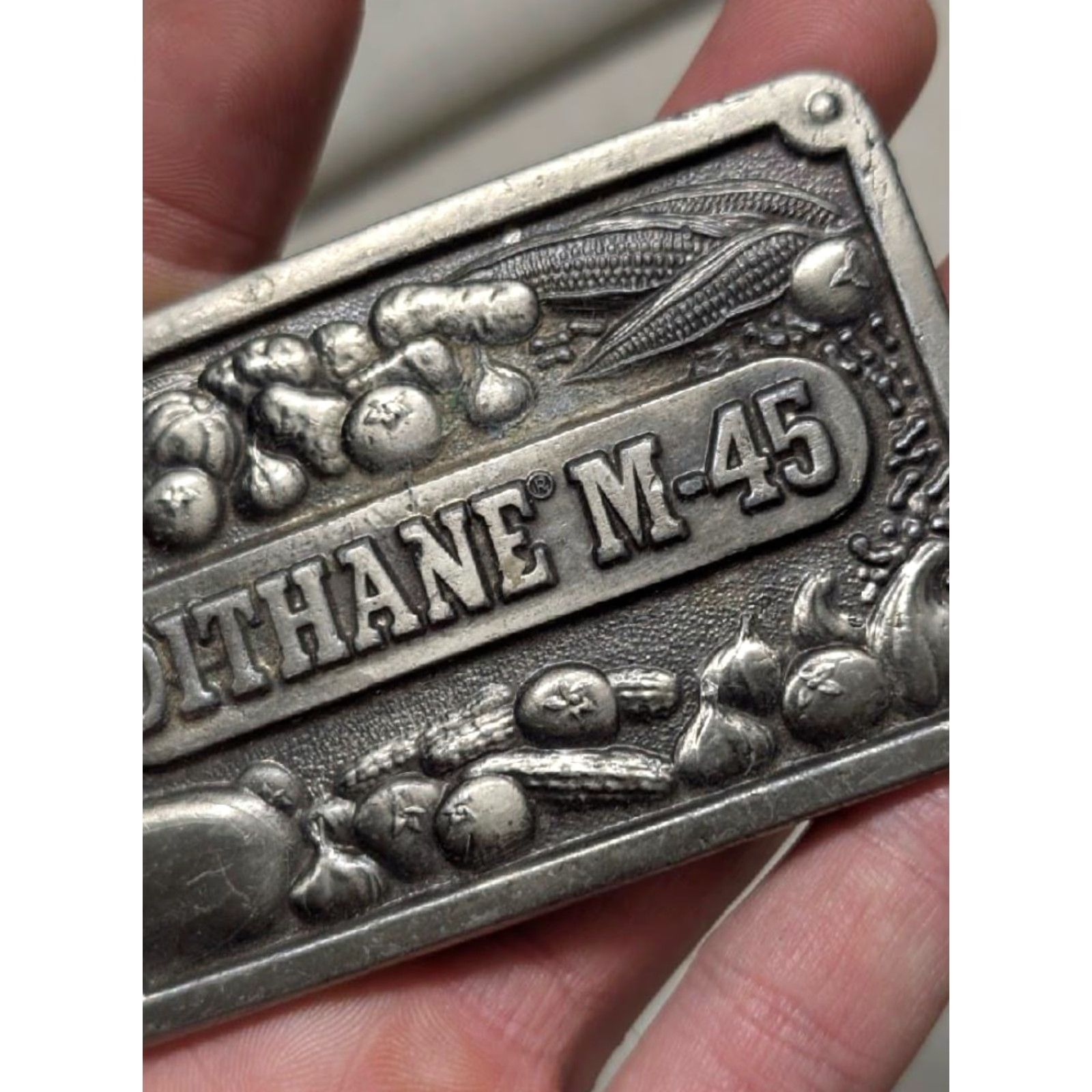 Vintage VINTAGE FARMING belt buckle CROPS western FARMER cowboy BRASS rohm haas 1970s Size ONE SIZE - 4 Thumbnail