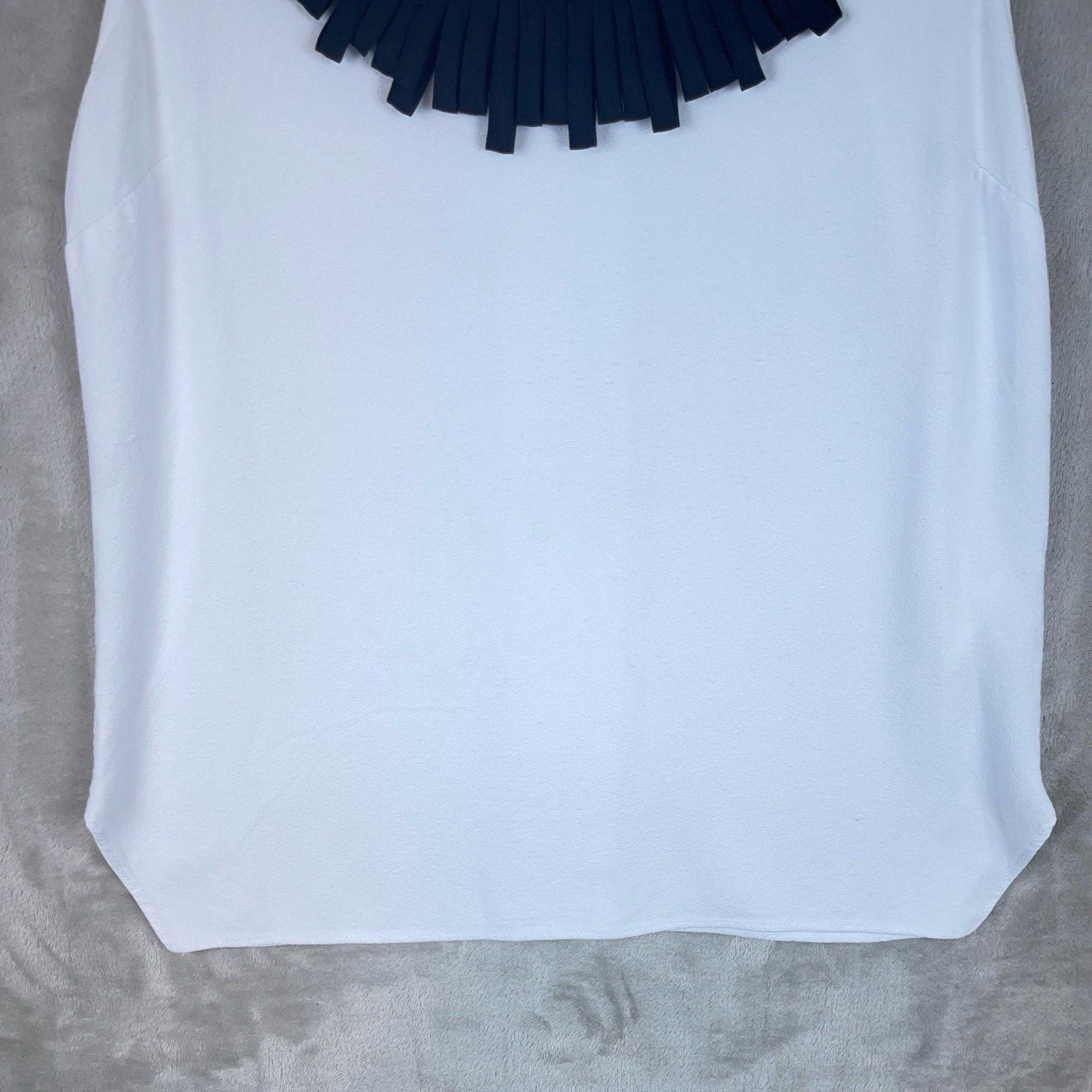 Other Reinaldo Lourenço Fringe Neckline Sleeveless Blouse Medium Size M / US 6-8 / IT 42-44 - 3 Thumbnail