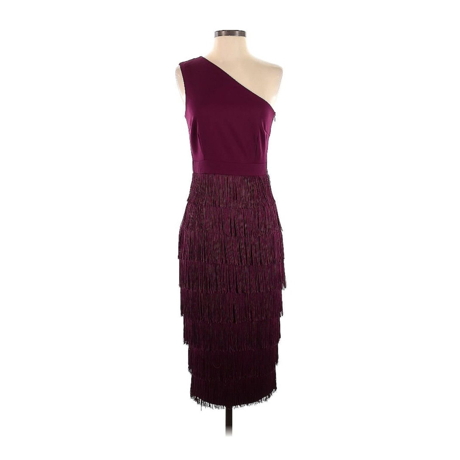Other Lavish Alice One Shoulder Fringe Cocktail Dress size 4 Size S / US 4 / IT 40 - 1 Thumbnail