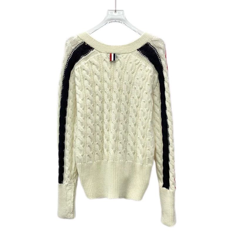 Thom Browne Thom Browne size2 Long sleeve knit sweater coat Size US M / EU 48-50 / 2 - 2 Thumbnail