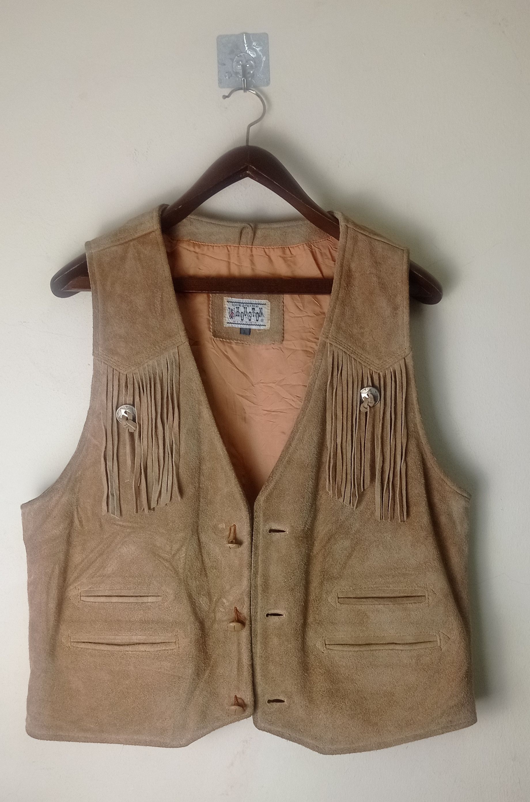 Native Vintage Houston Cowhide leather Vest Jacket Size US L / EU 52-54 / 3 - 1 Thumbnail