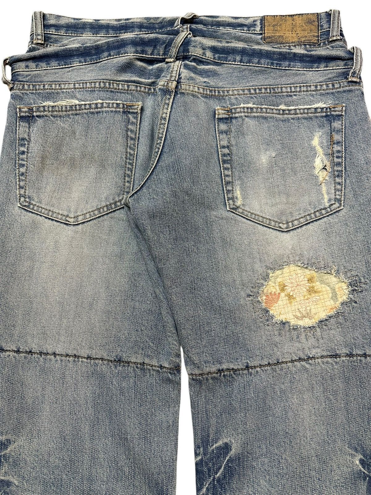 Other Vintage Japanese PPFM Double Waist Distress Style Jeans Size US 34 / EU 50 - 6 Thumbnail