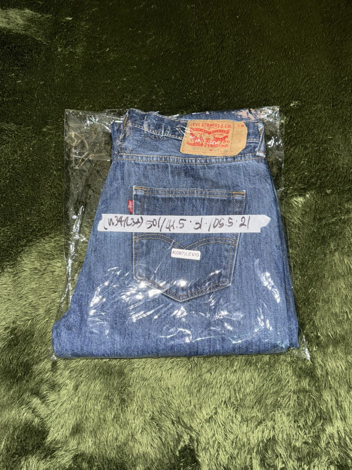 Levi's [W34/L32] Levi’s 501 Painted Washed Denim Pants Mid Indigo Size US 34 / EU 50 - 12 Thumbnail