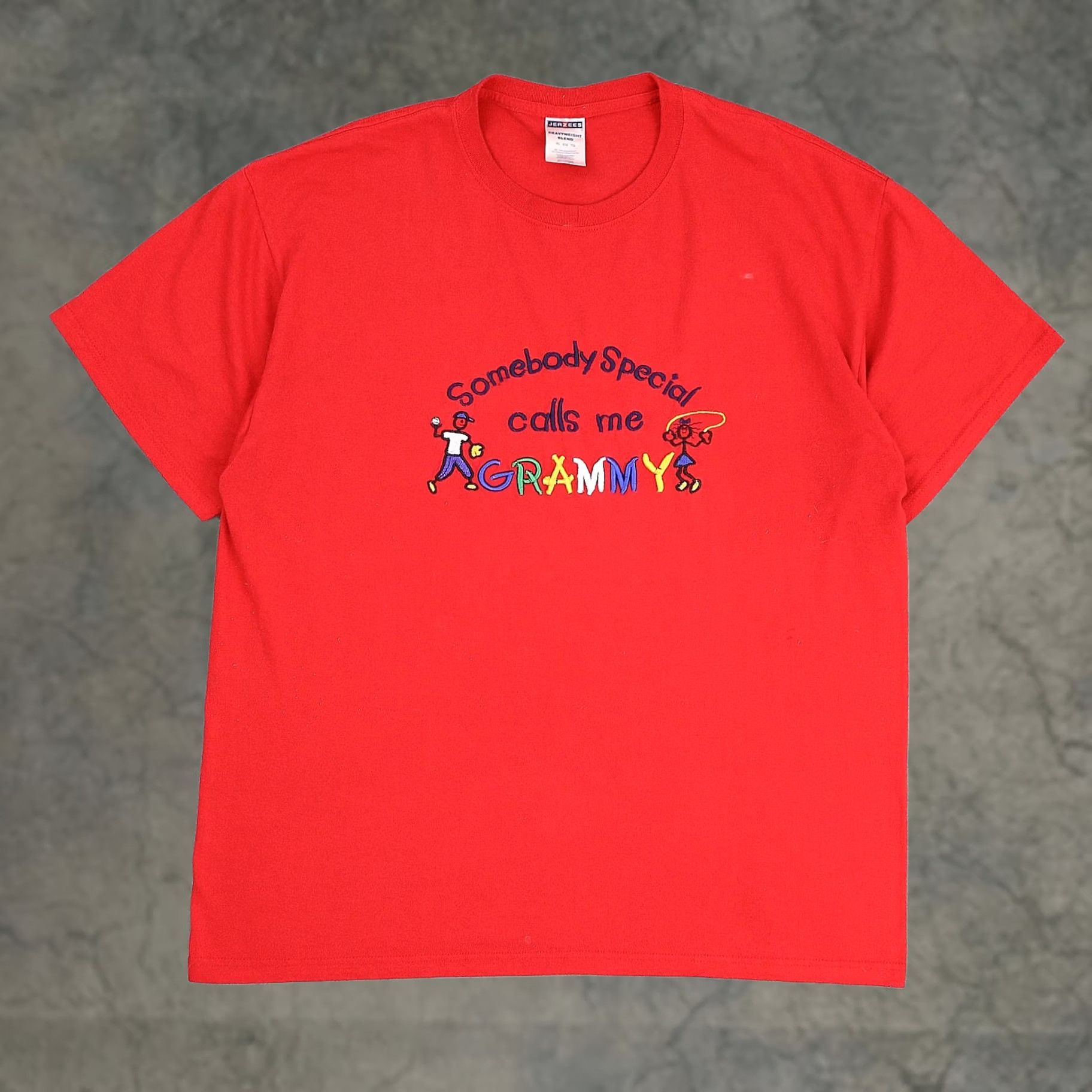 Jerzees JERZEES Embroidered Grandma Grandparents Cute XL Red Short Sleeve Shirt Size US XL / EU 56 / 4 - 1 Thumbnail