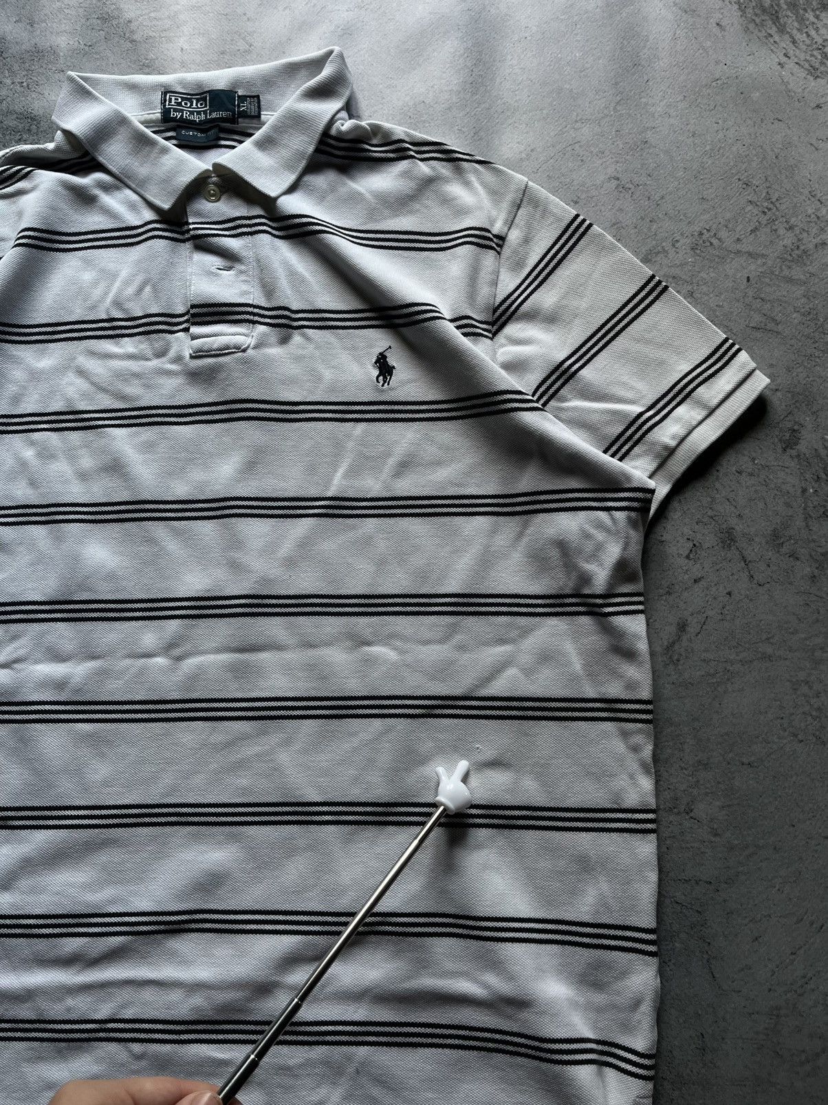 Polo Ralph Lauren 💂🏻‍♀️vintage polo ralph lauren black white polo💂🏻‍♀️ Size US XL / EU 56 / 4 - 4 Thumbnail