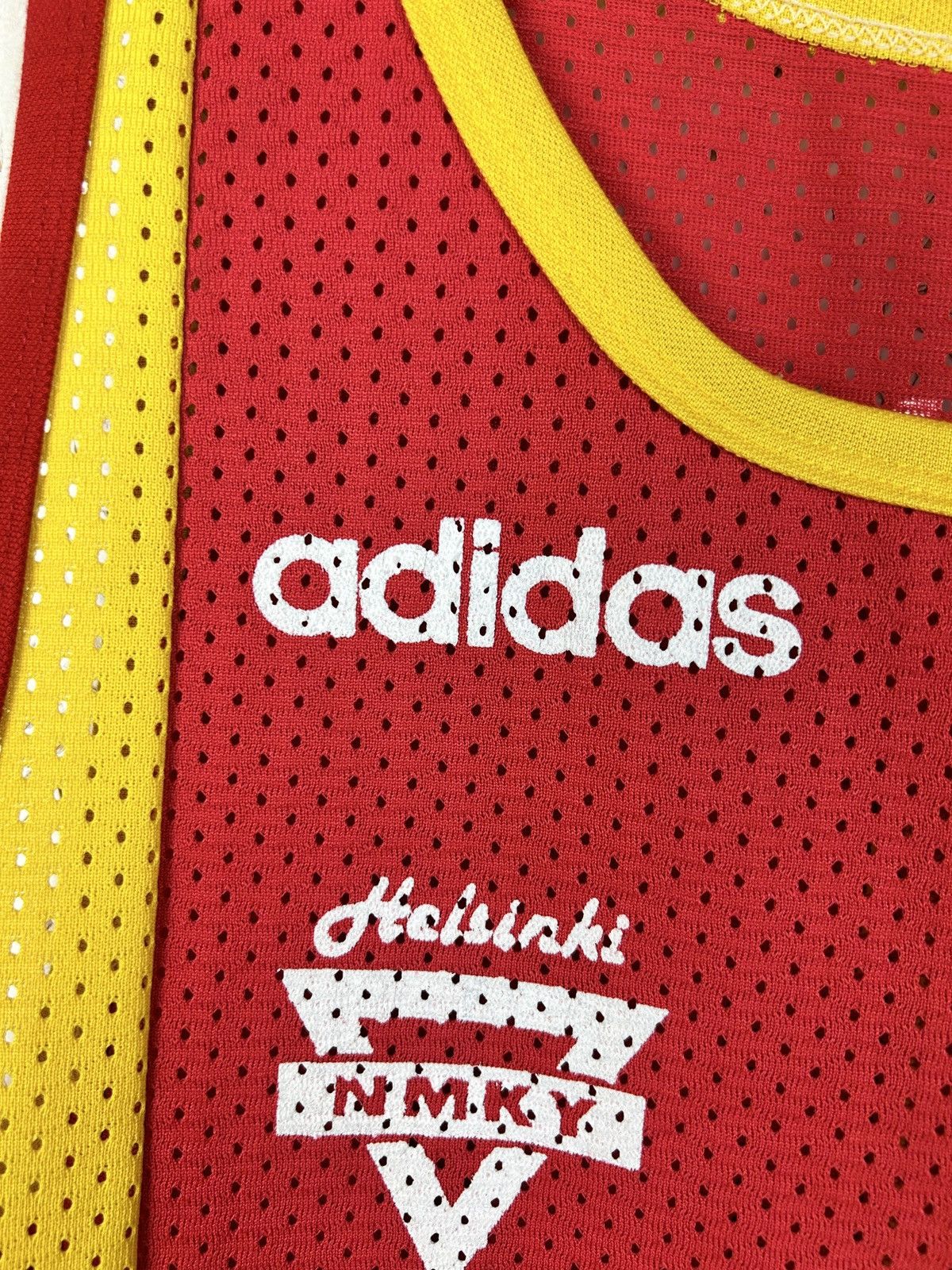 Vintage 80s Helsinki NMKY Match Worn Basketball Jersey Adidas XL Size US XL / EU 56 / 4 - 3 Thumbnail