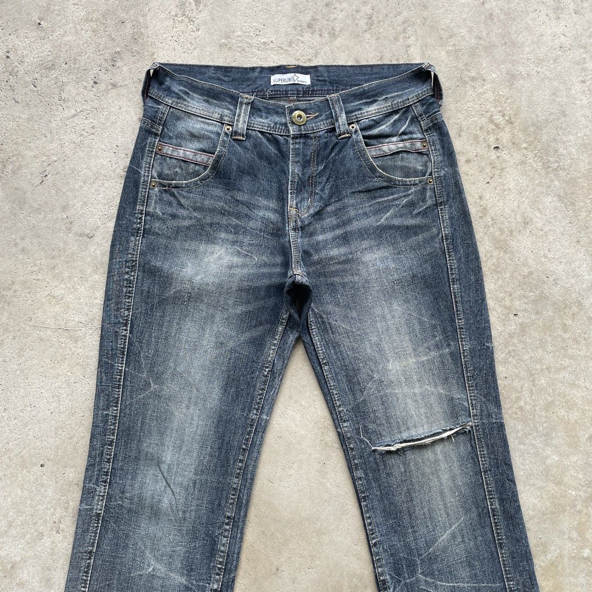 Japanese Brand W32💥 Vintage Japanese Distressed Jeans Faded Denim Pants Size US 32 / EU 48 - 3 Thumbnail