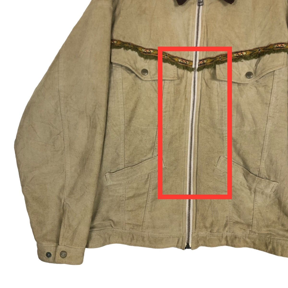 Nigel Cabourn Vintage 90s Nigel Cabourn England Navajo Worker Jacket Size US XL / EU 56 / 4 - 4 Thumbnail