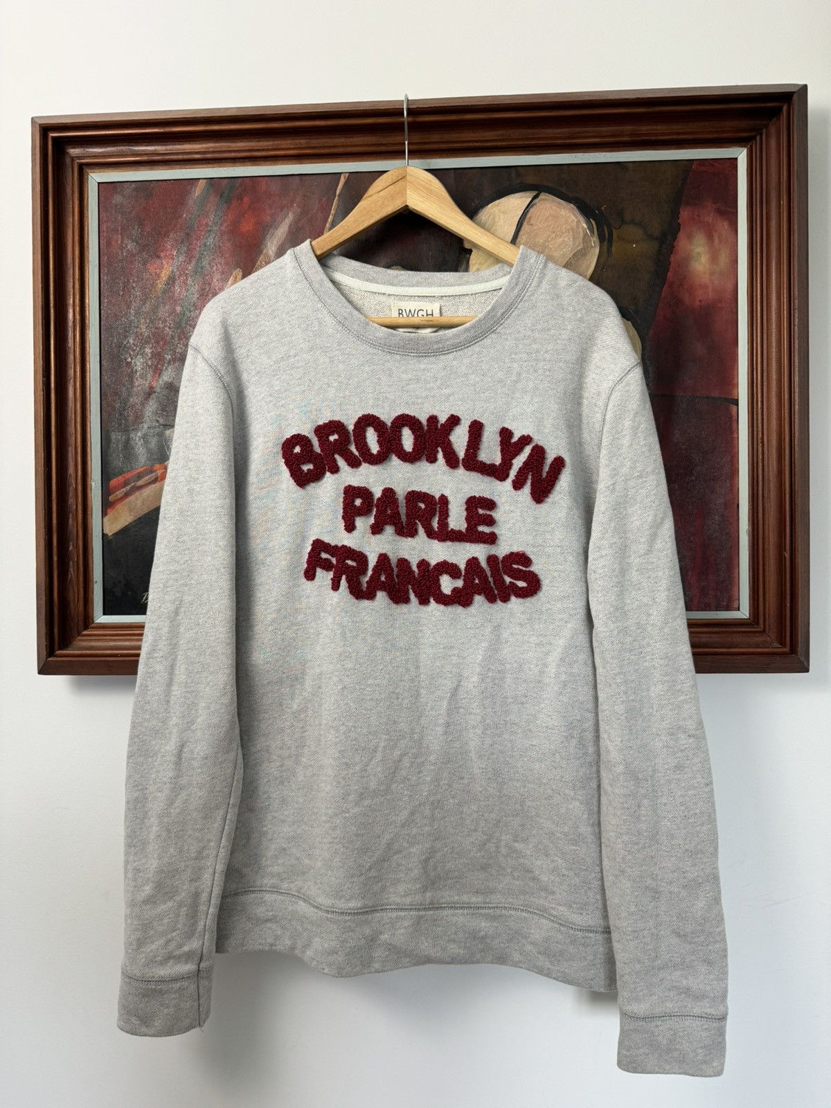 Brooklyn We Go Hard BWGH Sweatshirt Brooklyn Parle Francais Wool Cott Blend Size US L / EU 52-54 / 3 - 1 Thumbnail