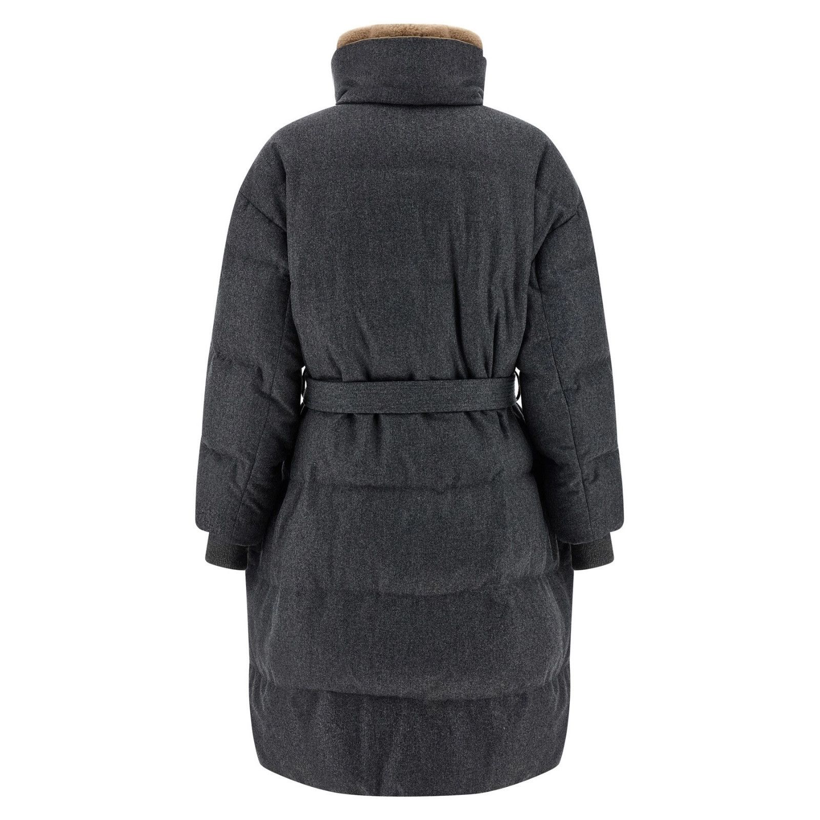 Brunello Cucinelli BRUNELLO CUCINELLI Gray Shearling Down Jacket New & Authenti Size M / US 6-8 / IT 42-44 - 2 Thumbnail