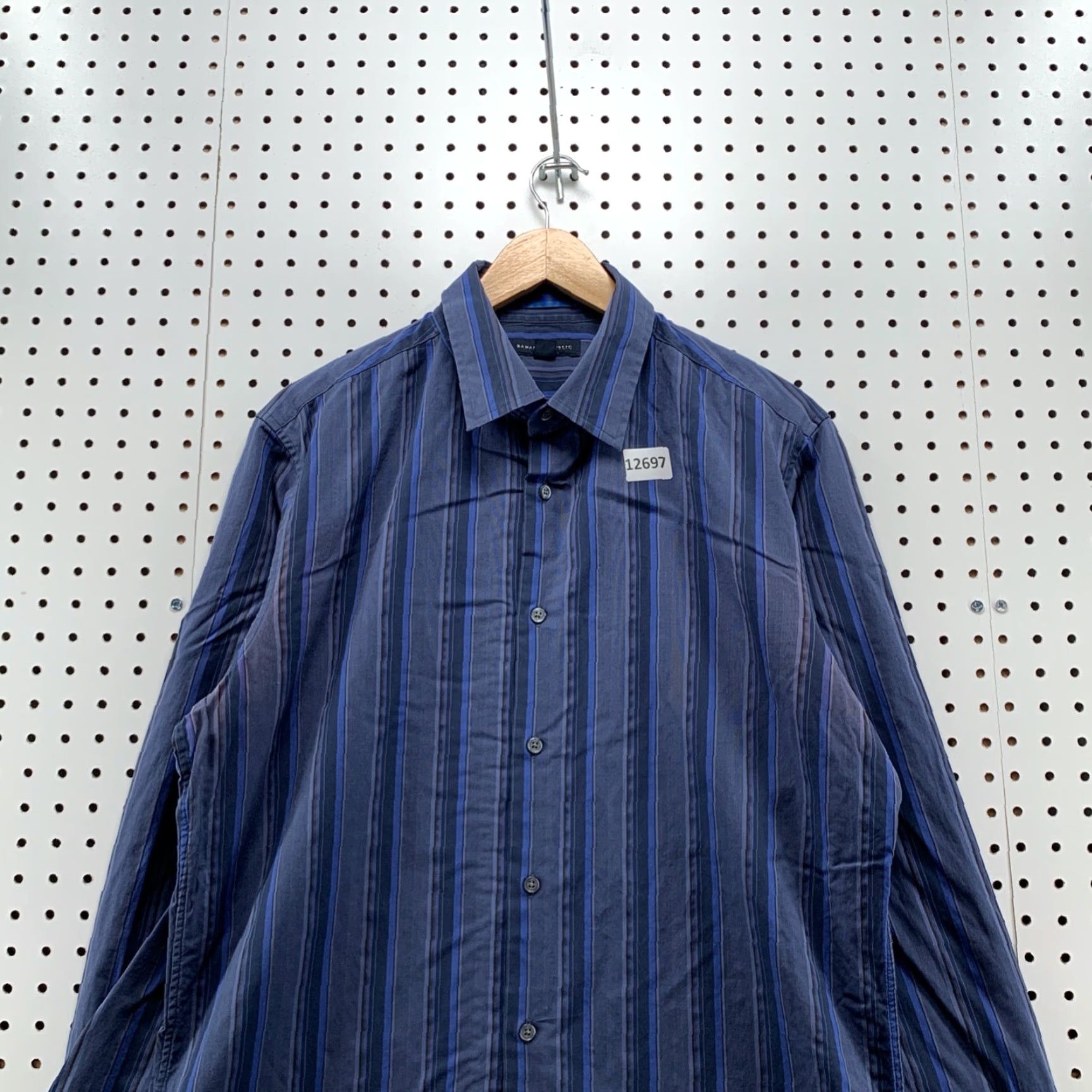Banana Republic Banana Republic Button-Up Shirt Mens M Long Sleeve Blue Striped Casual Business Shirt Size US L / EU 52-54 / 3 - 6 Thumbnail