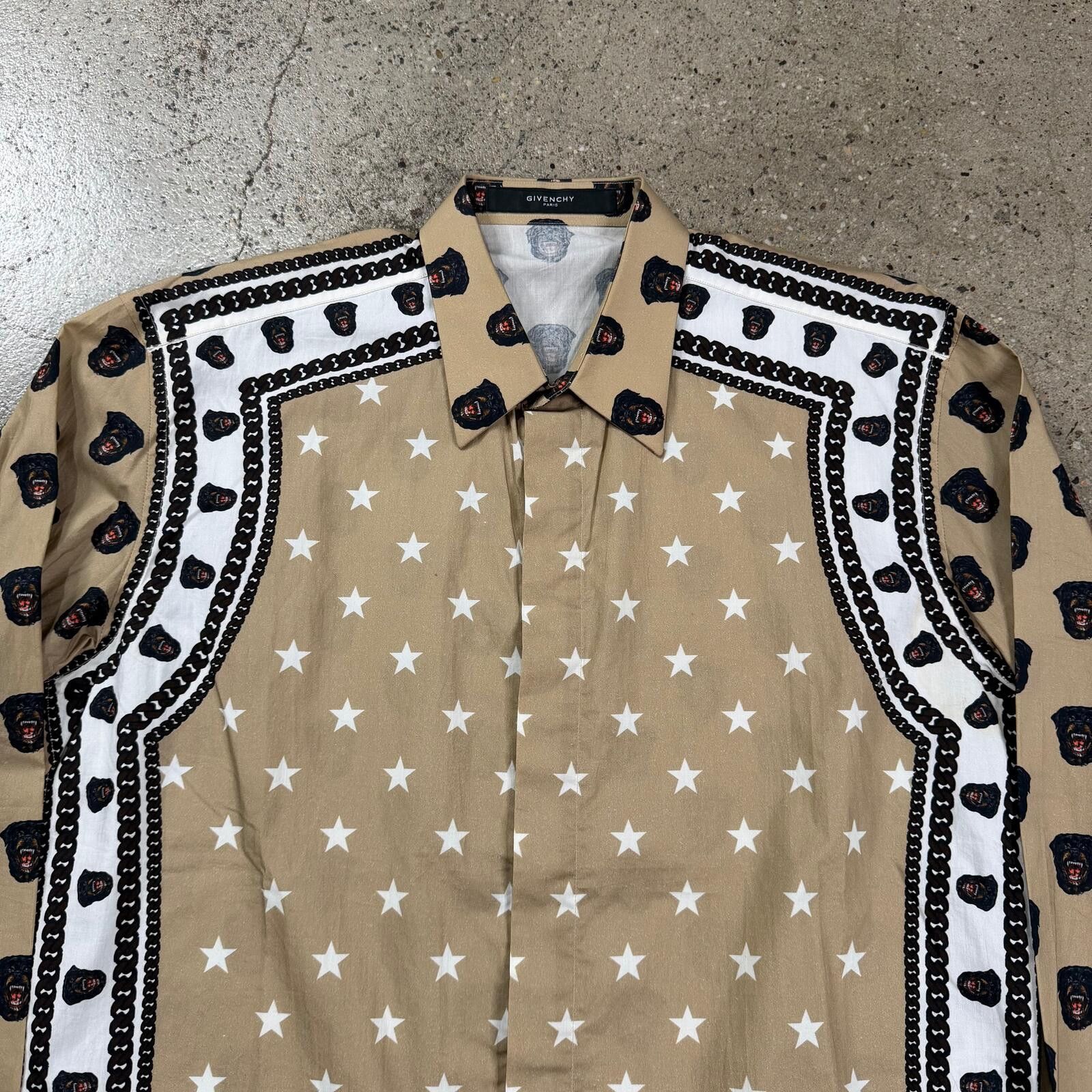 Givenchy Givenchy FW11 Look 32 Rottweiler Print Button Up Shirt Size US L / EU 52-54 / 3 - 2 Thumbnail