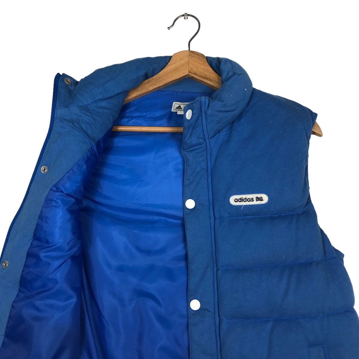 Adidas 🔥Vintage Tanktop Vest Puffer Biker Adidas Baby Blue Size US M / EU 48-50 / 2 - 12 Thumbnail