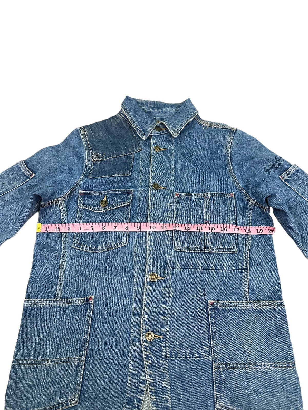 Vintage RARE VINTAGE SINA COVA LUPO DI MARE PATCHWORK DENIM JACKET Size US S / EU 44-46 / 1 - 14 Thumbnail