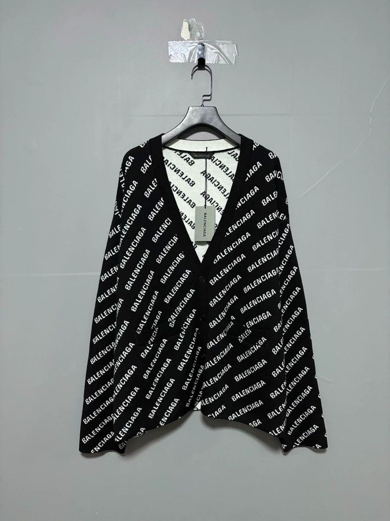 Balenciaga Balenciaga Logo Print Open Cardigan Size US M / EU 48-50 / 2 - 1 Thumbnail