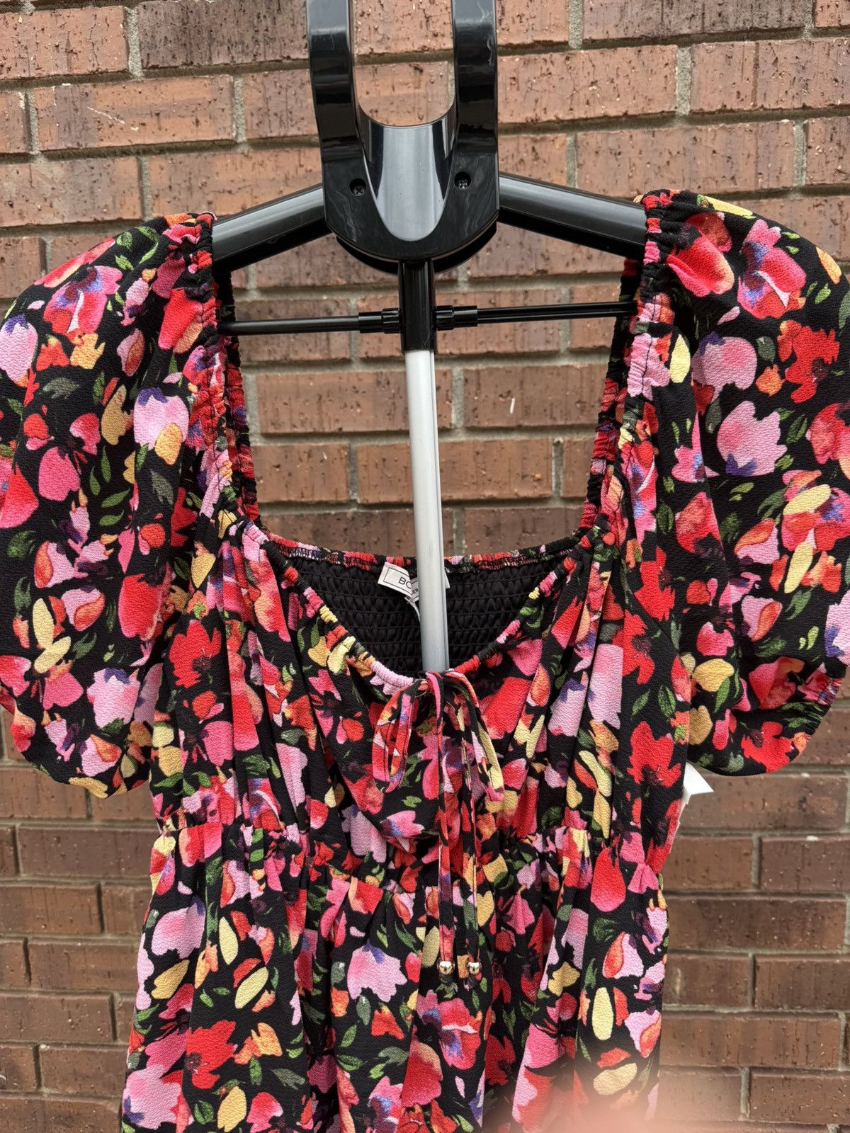 BCBGeneration BCBGeneration Floral Wildflower Puff Sleeve Babydoll Dress Size M / US 6-8 / IT 42-44 - 3 Thumbnail
