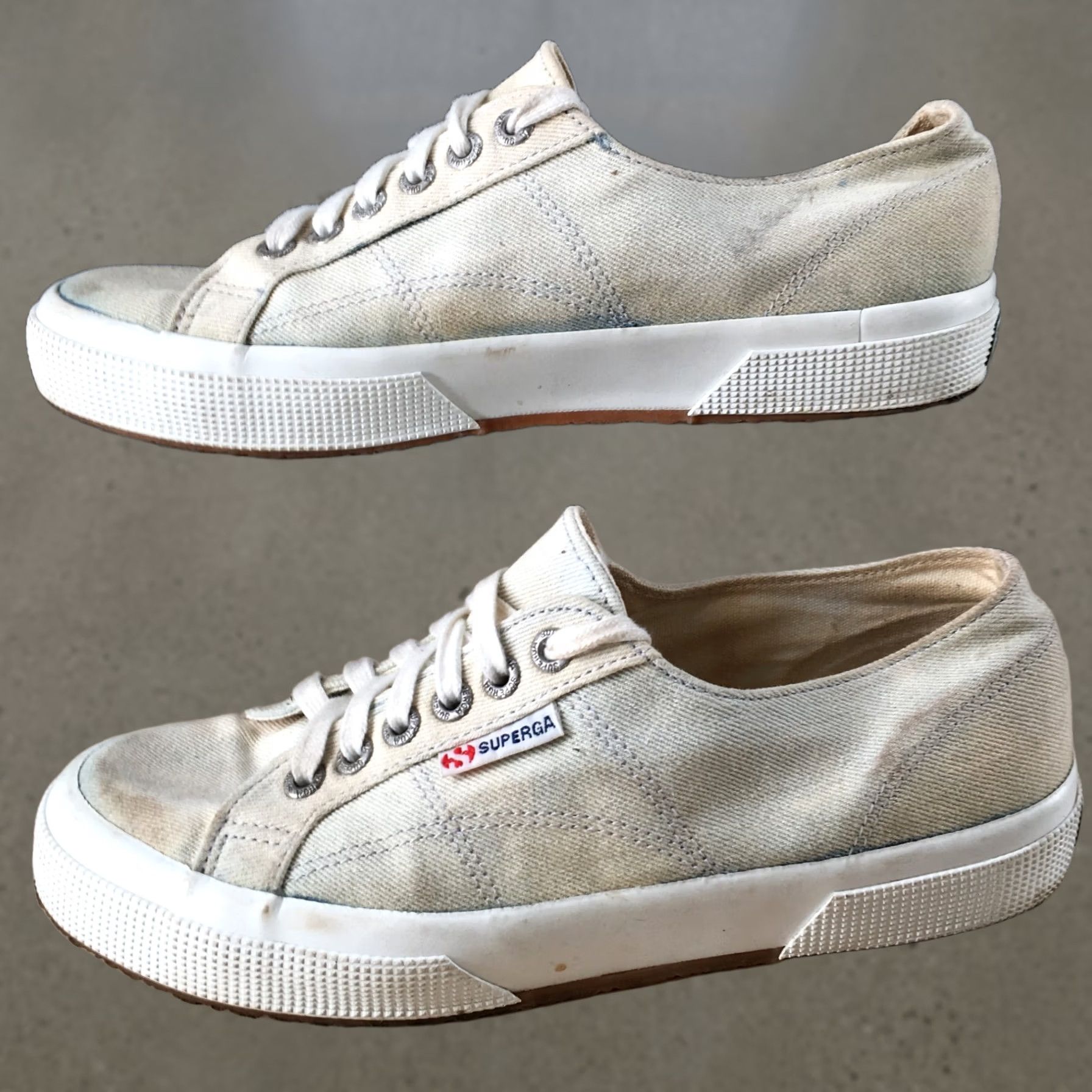 Superga Superga Shoes Womens 39 Casual Walking Sneakers Beige Fabric Lace Up Low Top Size M / US 6-8 / IT 42-44 - 1 Thumbnail