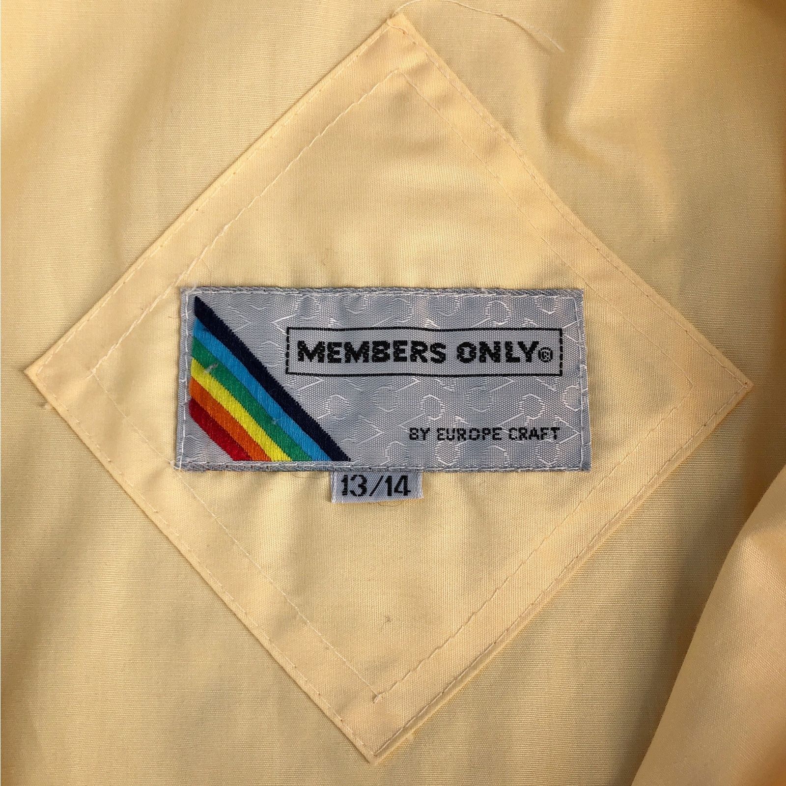 Members Only × Vintage 80s Members Only pale yellow jacket 1980s vintage Size XL / US 12-14 / IT 48-50 - 4 Thumbnail