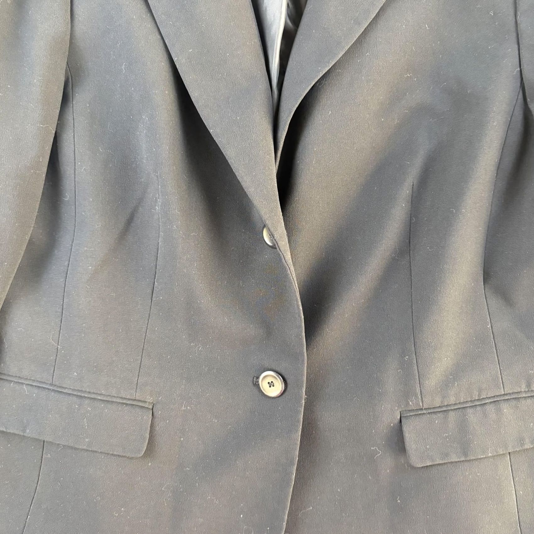 Nine West Nine West Blazer Jacket Womens 16 Black One-Button Lined Career Work Office Jacket Size XXL / US 16-18 / IT 52-54 - 2 Thumbnail