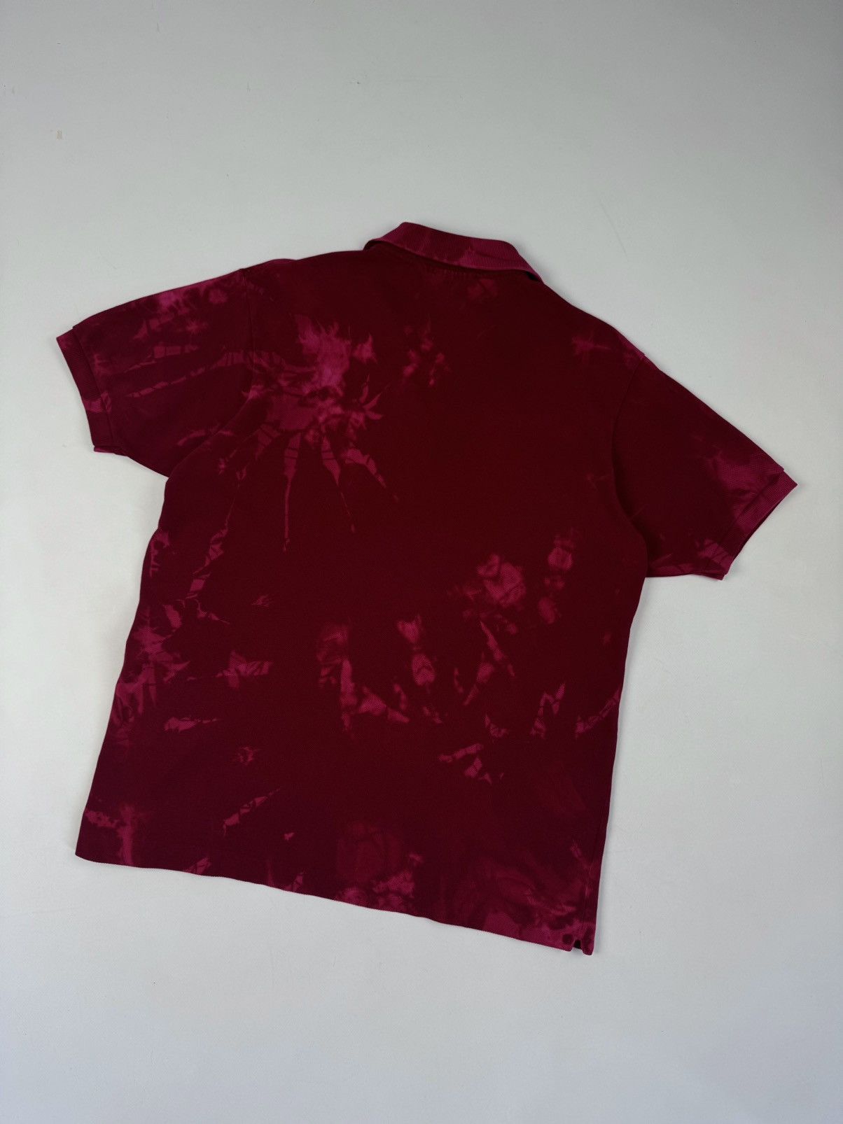 Lacoste LACOSTE Tie Dye Red Short Sleeve Polo Shirt Size US L / EU 52-54 / 3 - 10 Thumbnail