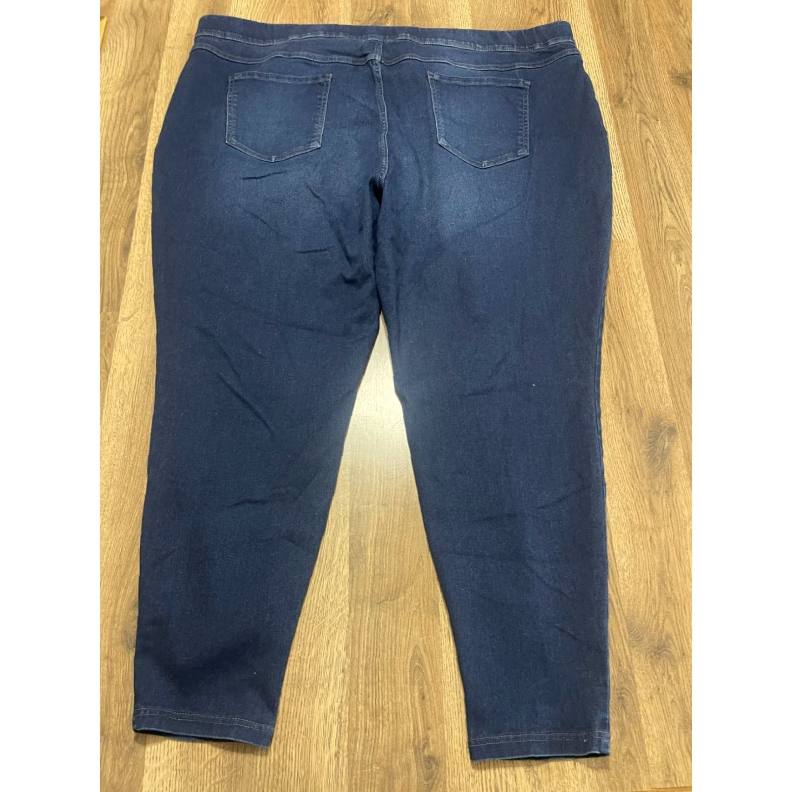 Vintage Terra & Sky Jeans Women's Size 4X Blue Denim Skinny Jeans Slim Regular Inseam 26.5 in Size 40" / US 18 - 2 Thumbnail