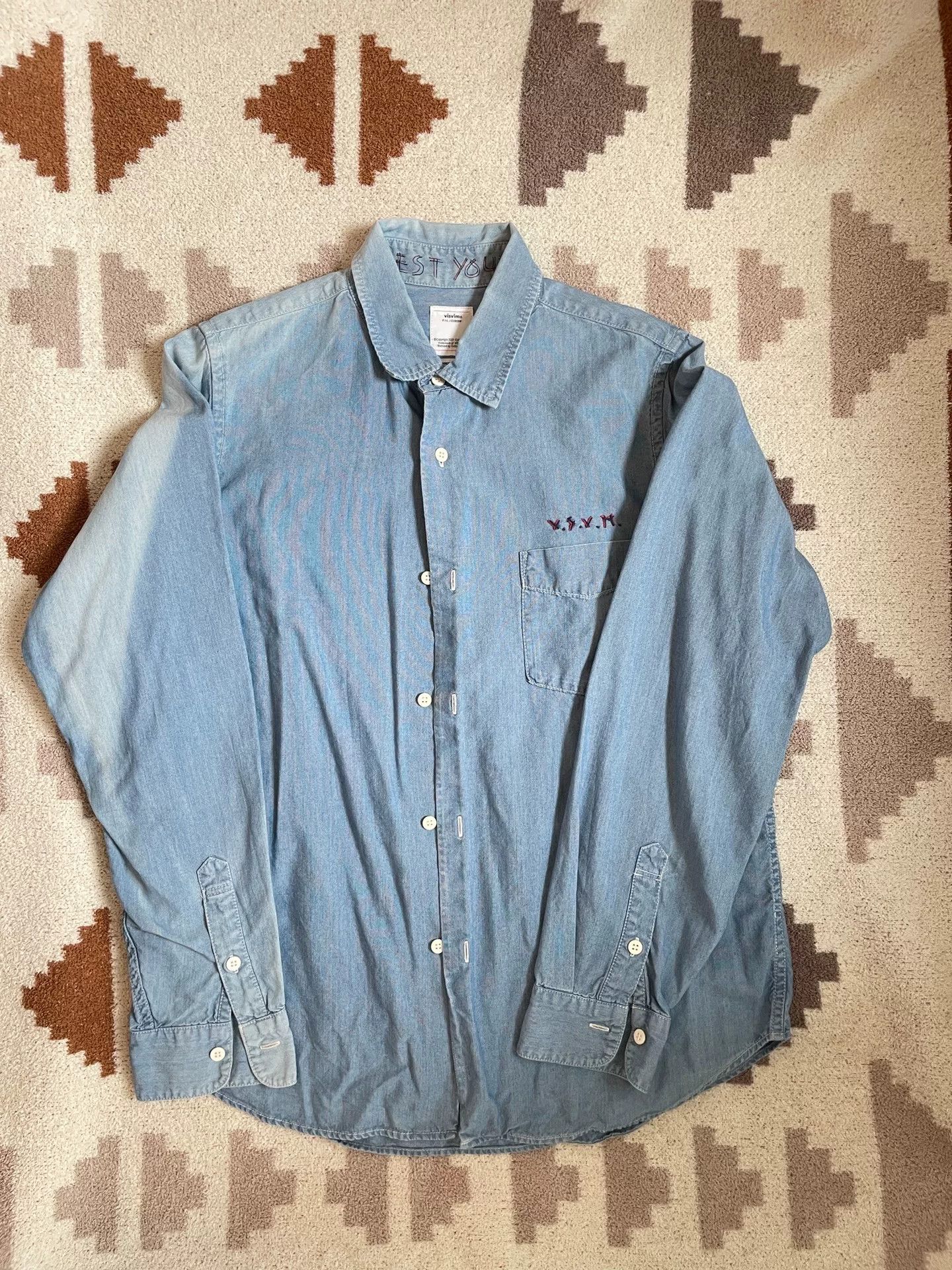 Visvim visvim jumbo denim shirt size 2 Size US M / EU 48-50 / 2 - 1 Thumbnail