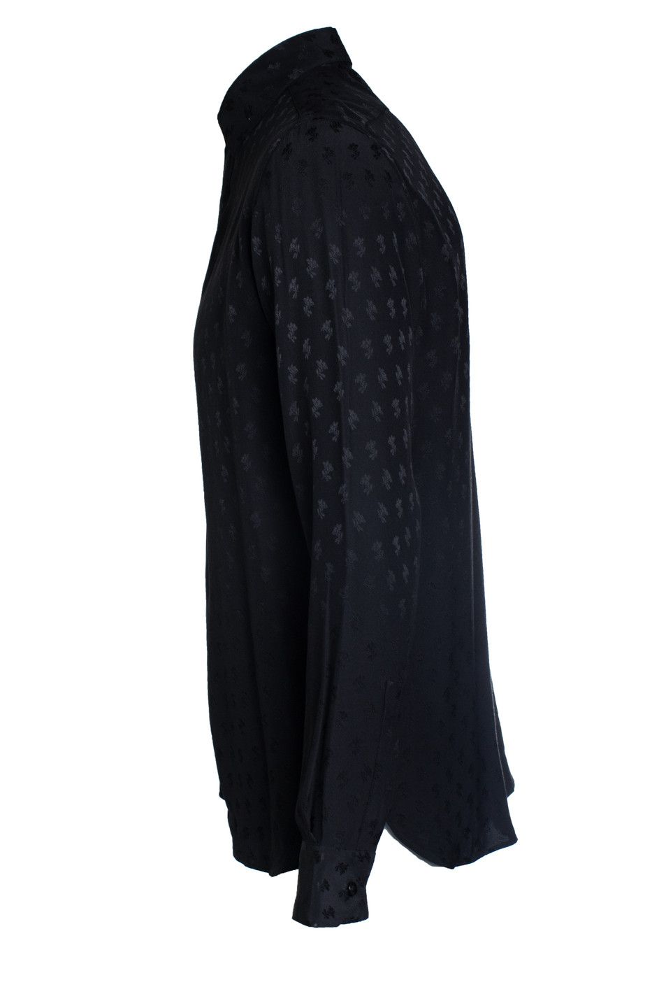 Saint Laurent Paris Saint Laurent, black shirt with leaf print Size US M / EU 48-50 / 2 - 2 Thumbnail