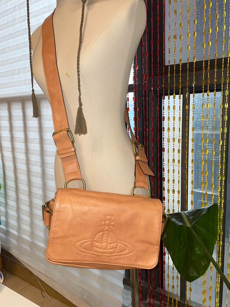 Vivienne Westwood Vivienne Westwood Kacice classic postman leather shoulder Size ONE SIZE - 3 Thumbnail