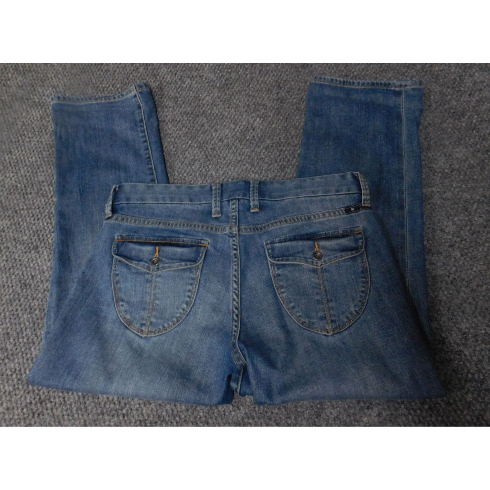 Lucky Brand Lucky Brand Jeans Cropped Women 4 Blue Denim Cotton Blend Zipper Inseam 24 in Regular Rise Cropped 24in Center Zippered blue Women Jeans Size 27" / US 4 / IT 40 - 6 Thumbnail