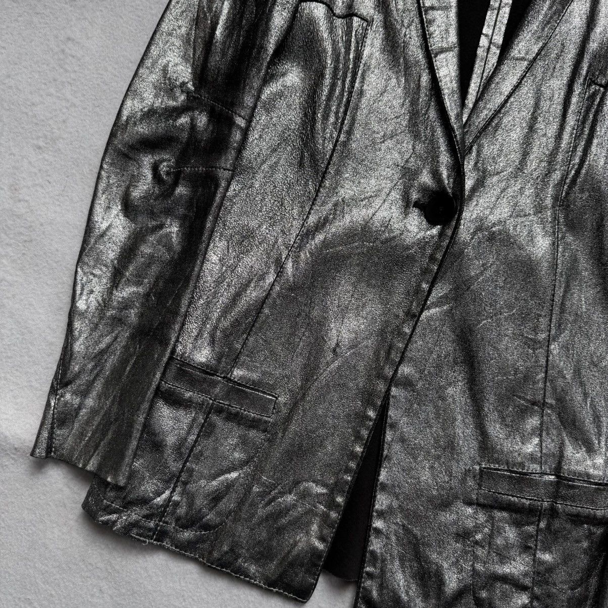 Giorgio Brato 2000s Bratovich (By Giorgio Brato) Glitter Leather Blazer Size M / US 6-8 / IT 42-44 - 3 Thumbnail