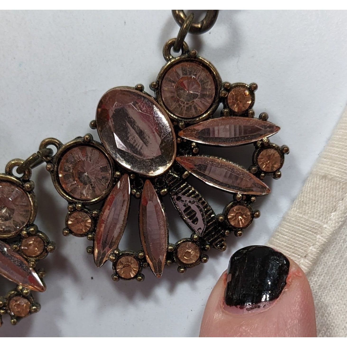 Other Funky Glam Y2K Style Floral Gemmed Statement Necklace (Missi Size ONE SIZE - 3 Thumbnail