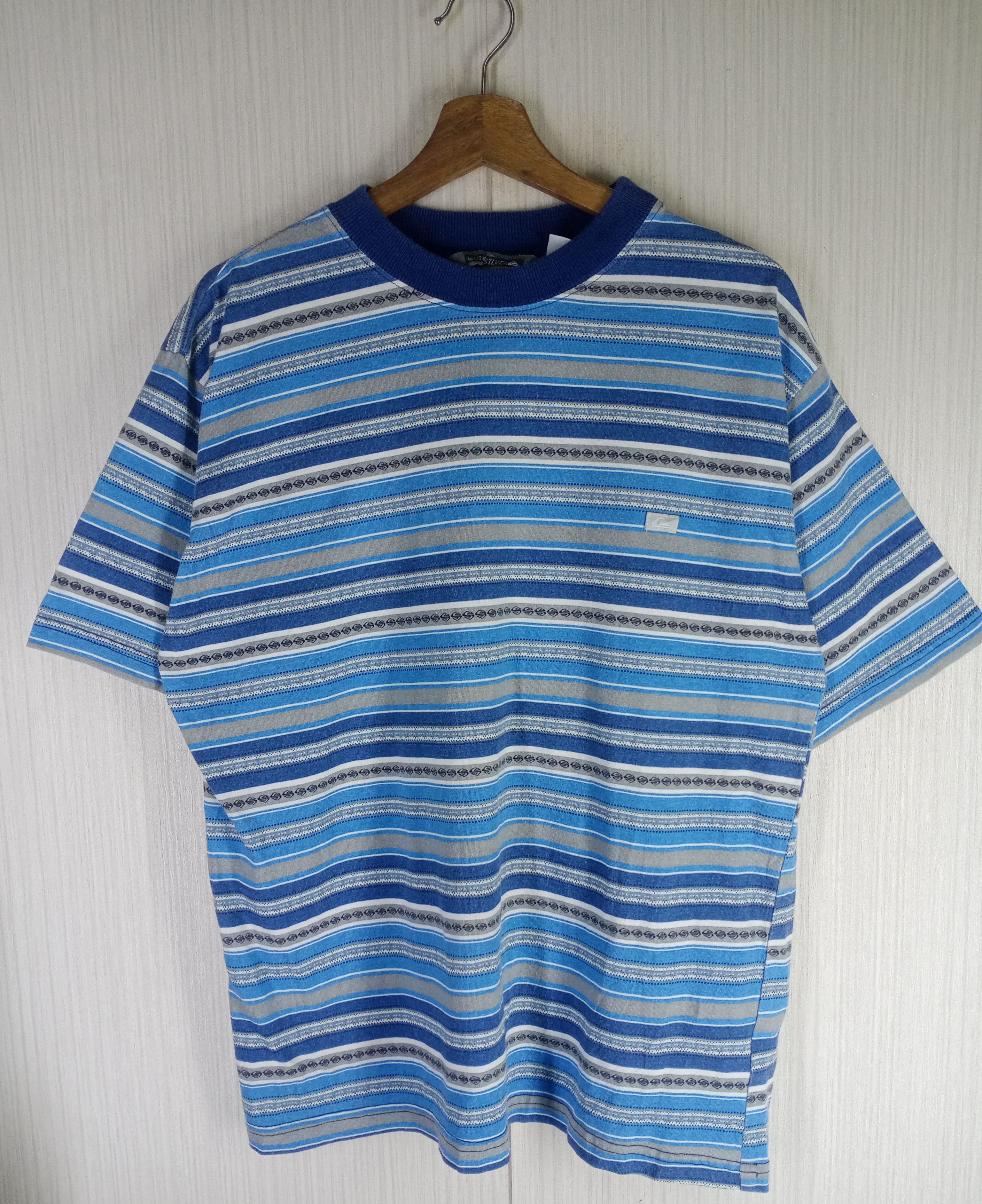 Quiksilver Rare Vintage Quiksilver Stripes Tshirt Size US L / EU 52-54 / 3 - 1 Thumbnail