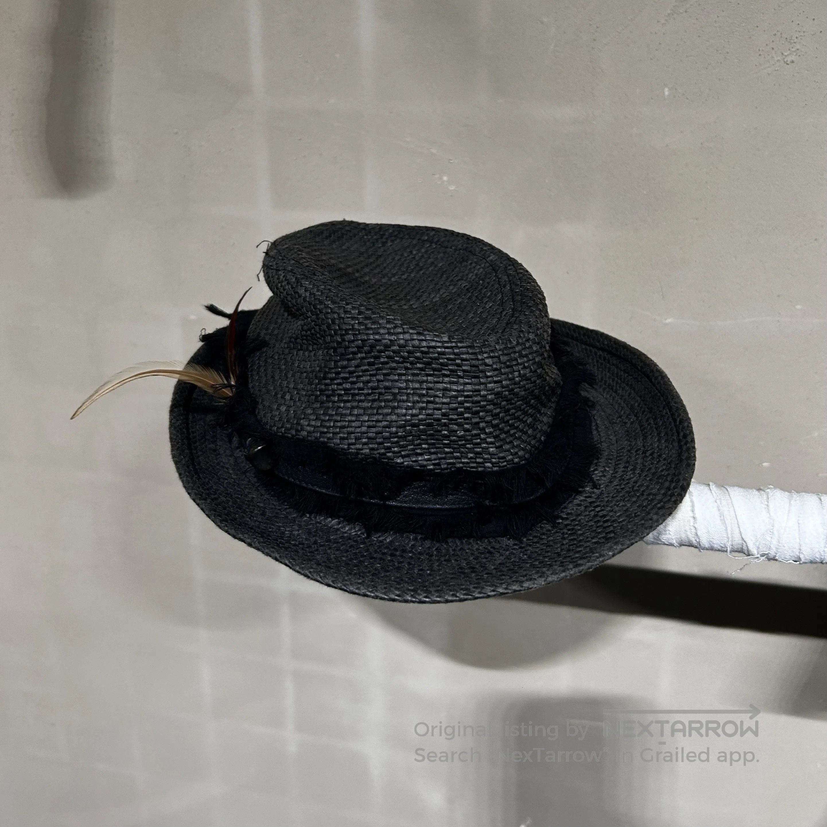 14th Addiction 14th Addiction Early Woven Feather Hat. Size ONE SIZE - 6 Thumbnail