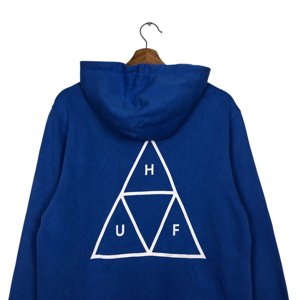 Japanese Brand 📌Rich Blue Vintagr Hoodie Pull Over HUF Big Logo Design Size US S / EU 44-46 / 1 - 10 Thumbnail