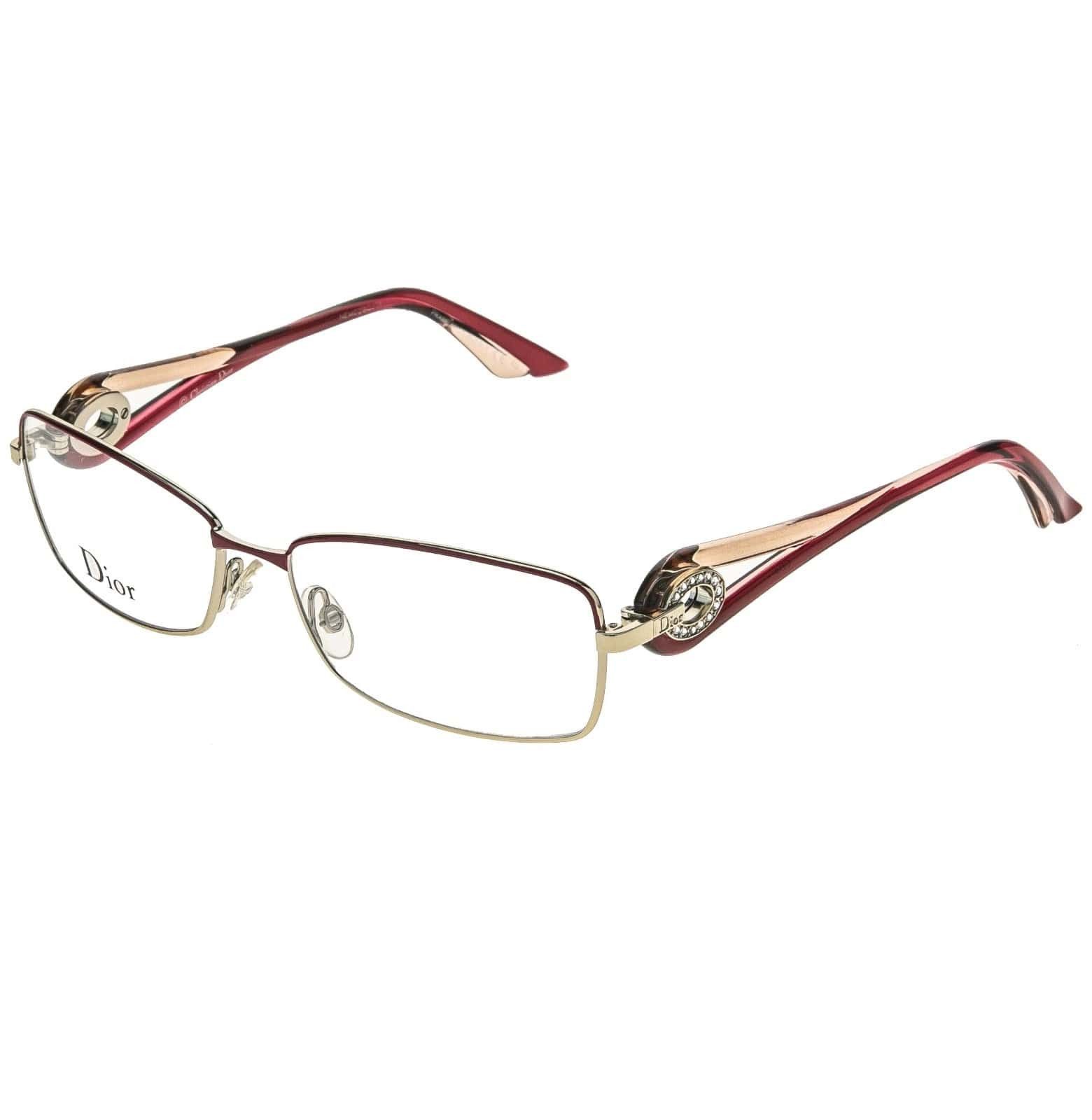 Christian Dior Monsieur CHRISTIAN DIOR CD3754 3754 VOLUTE CRYSTAL Silver Red Square Size ONE SIZE - 7 Thumbnail