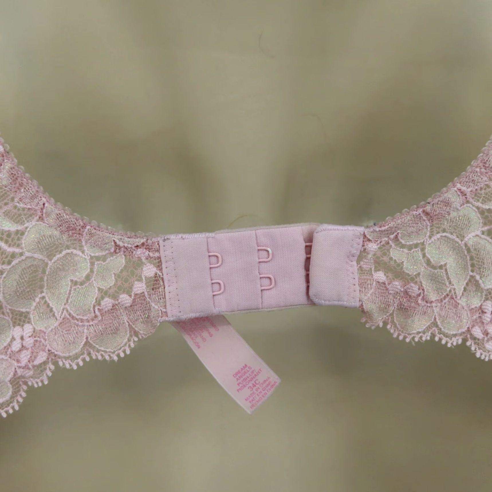 Victoria's Secret Victoria's Secret Dream Angels Push Up Bra 34C Purple Pink Flower Lace Bow Padded Size ONE SIZE - 6 Thumbnail