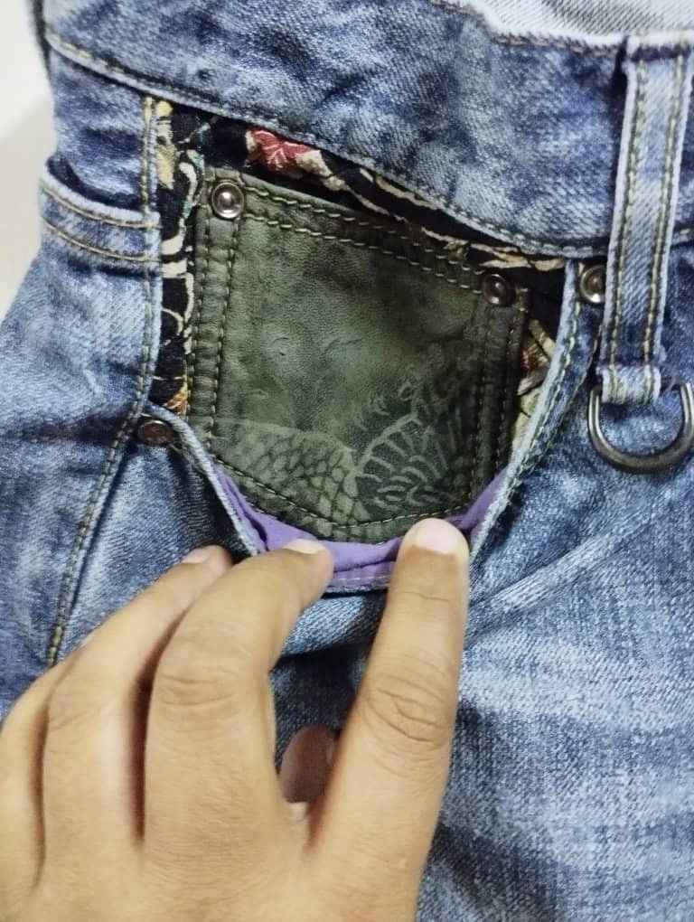 Takeo Kikuchi Japan Designer Takeo Kikuchi Leather Pocket Lightning Wash Size US 33 - 16 Thumbnail