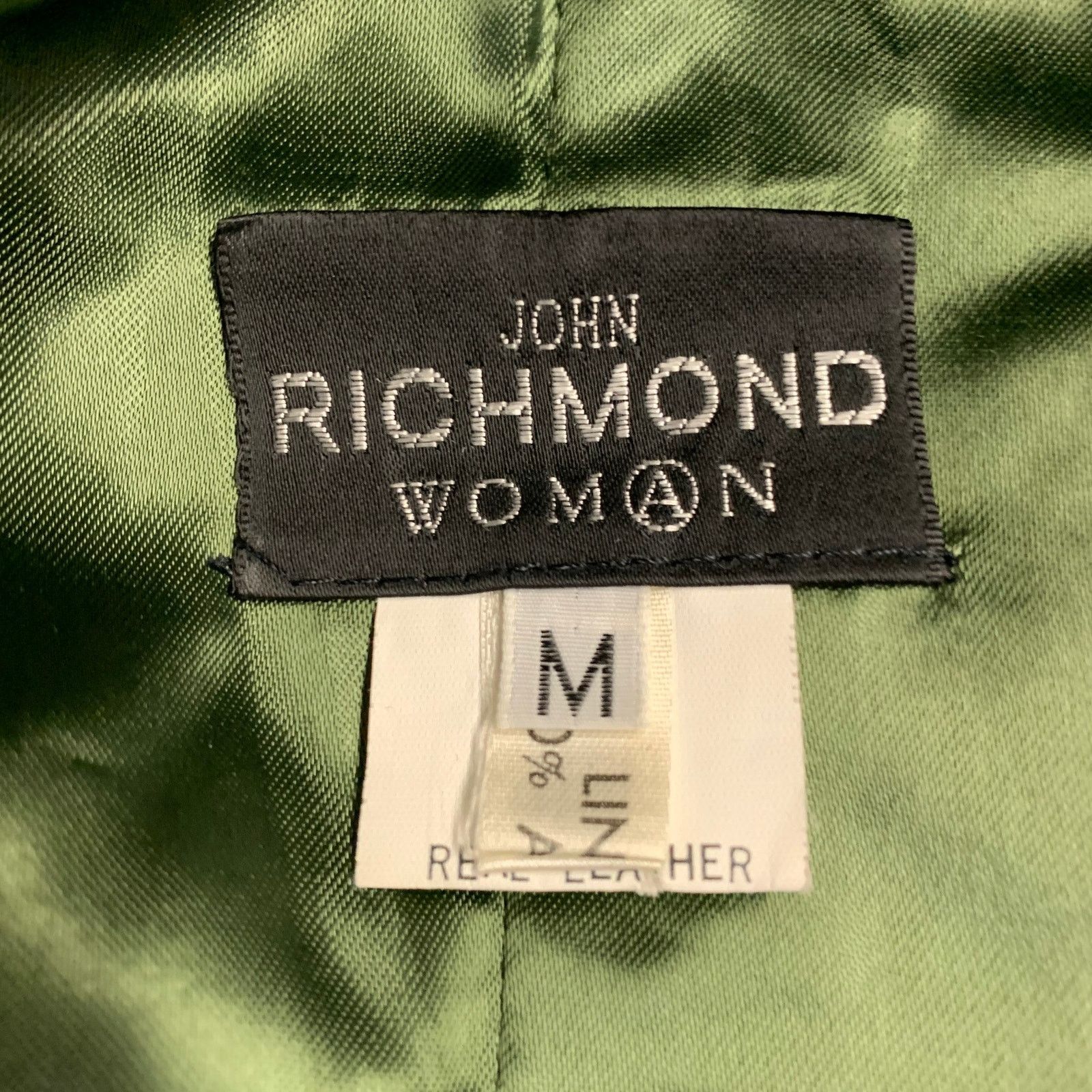 John Richmond JOHN RICHMOND Black Silver Leather Patches Biker Jacket Size US M / EU 48-50 / 2 - 7 Thumbnail